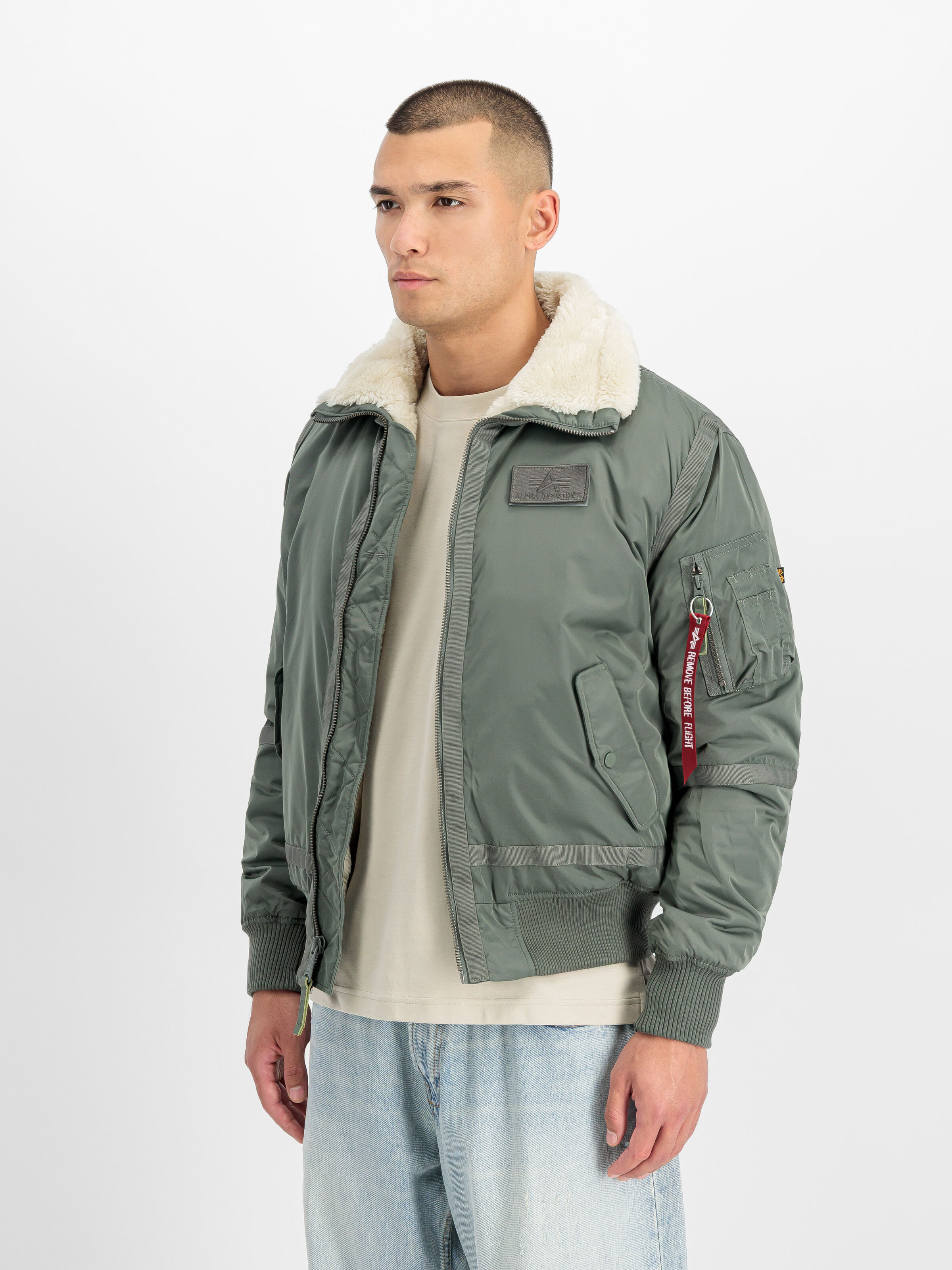 B-15 III TT Two Tone Bomber Jacket vintage green 198122_432_2_model_00002_214909