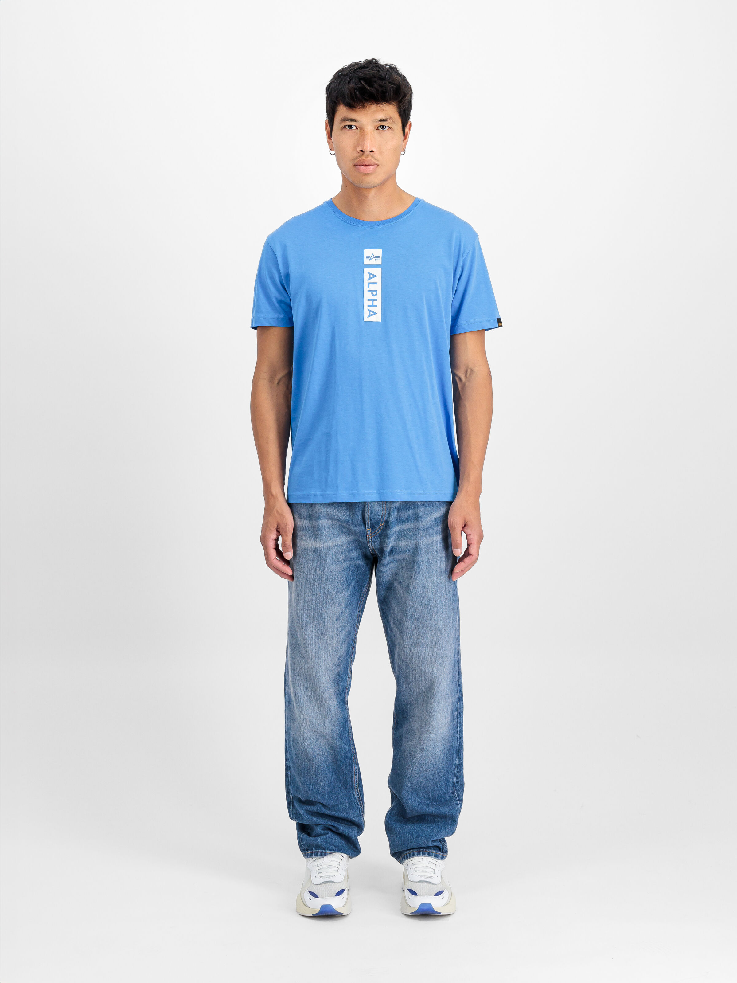 Alpha Puff Print T-Shirt mediteranian blue 146509_737_2_model_00001_118315