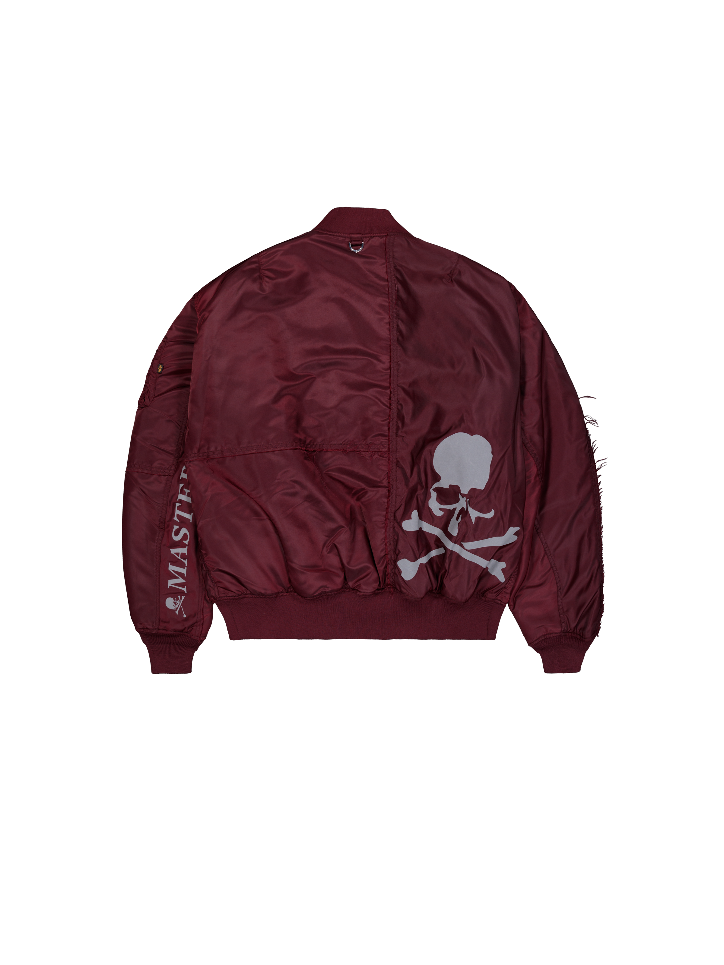 ALPHA X MASTERMIND PATCHWORK MA-1 Bomber Jacket burgundy 148155_184_1_flatlay_00002_104056