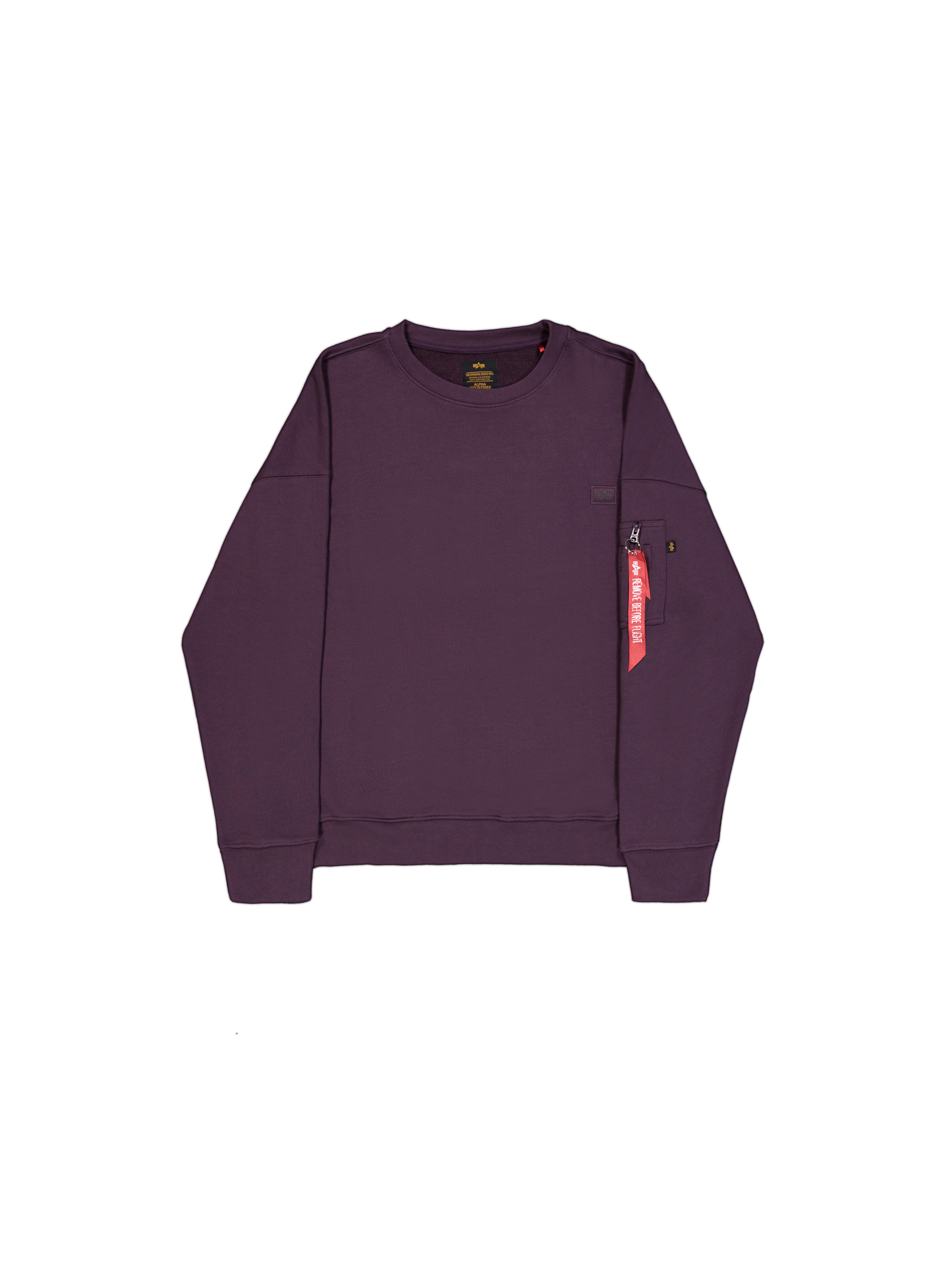 Alpha Essentials Rubber Logo Sweatshirt Plum 146303_719_1_flatlay_00001_102255.png