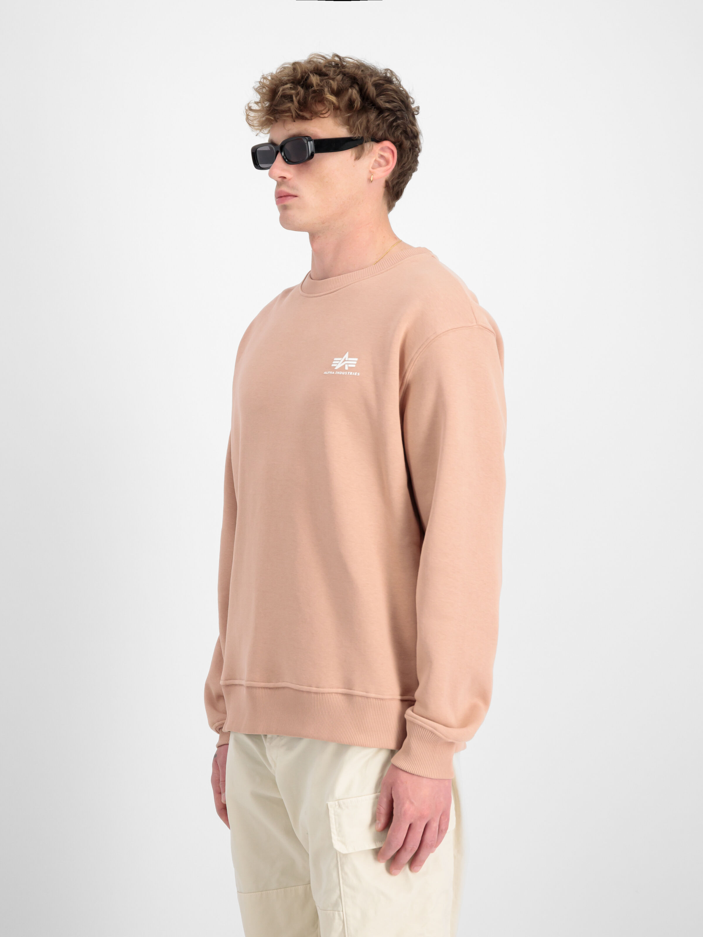 Basic Small Logo Sweatshirt Dusty Coral 188307_721_2_model_00003_97381
