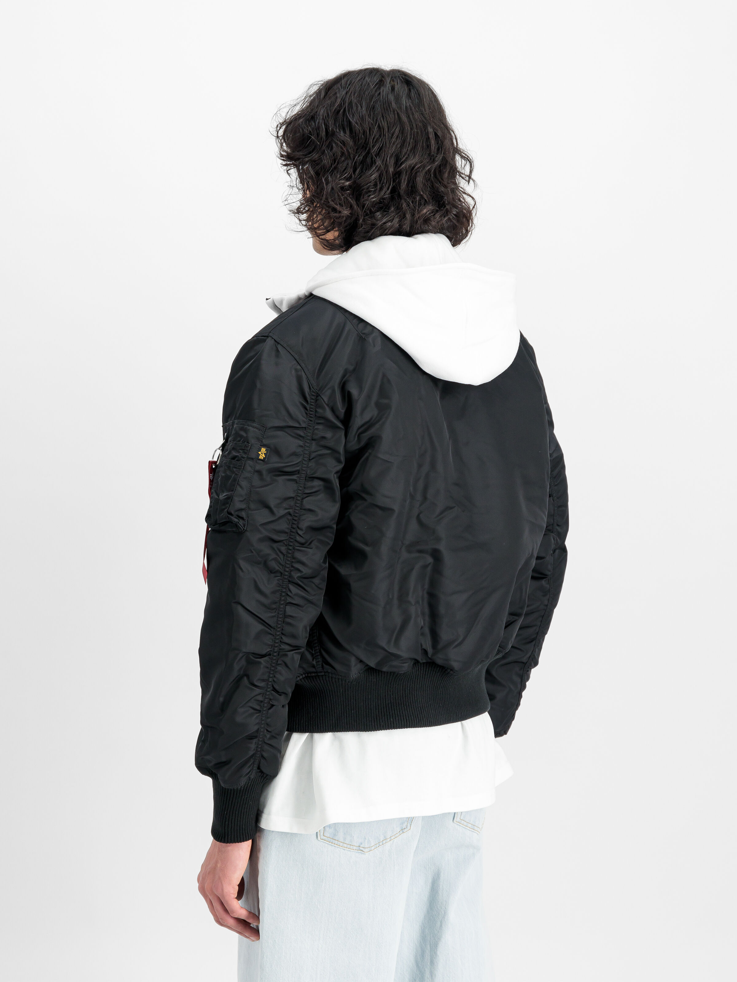 MA-1 D-Tec Sleeve Embroidery Bomber Jacket black/white 133104_95_2_model_00004_129070