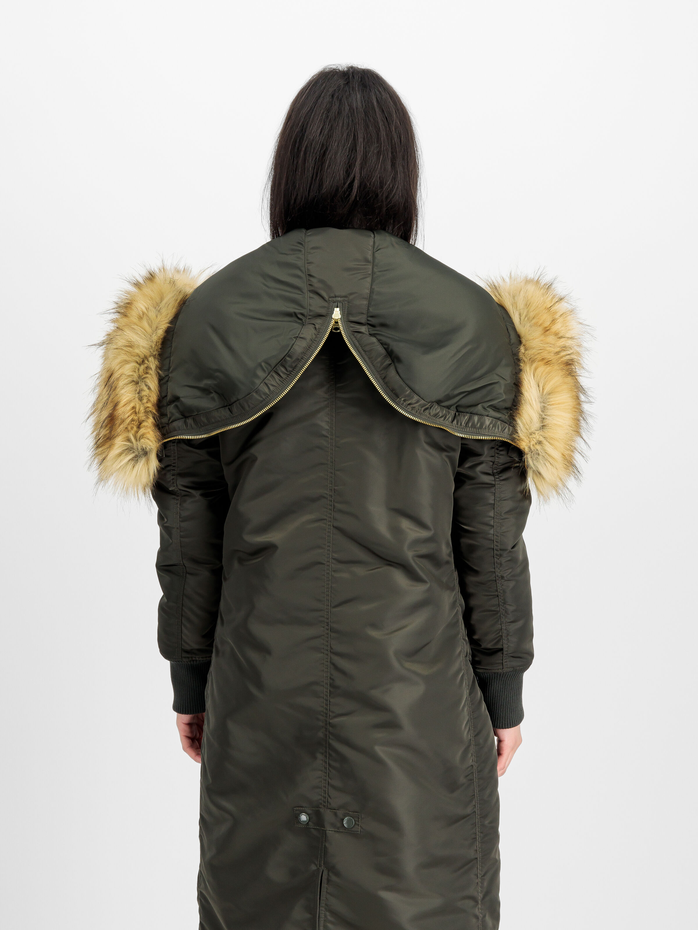 Long Fishtail Field Jacket Women black olive 198013_413_3_detail_00001_167053