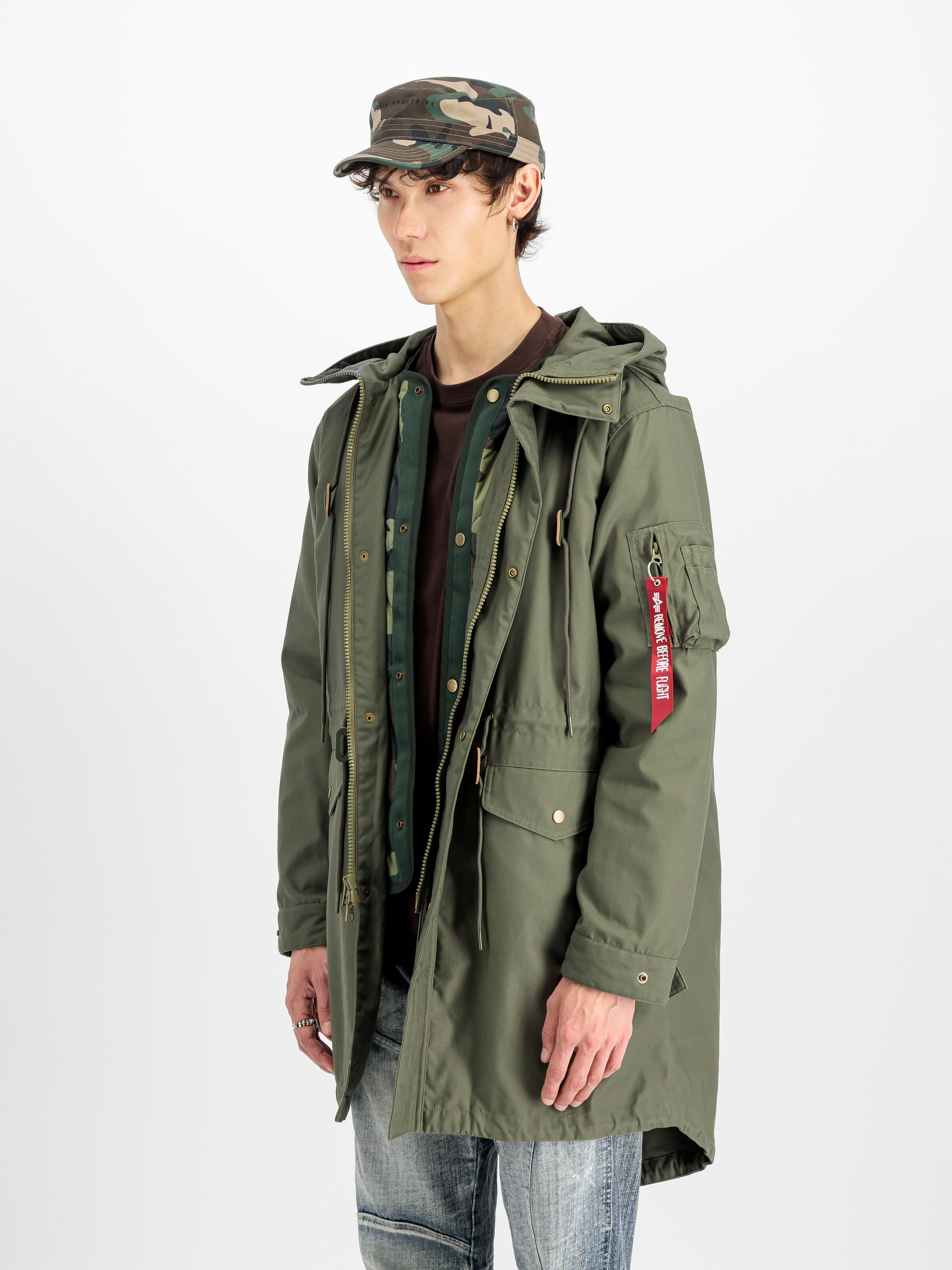 Studio M-51 Fishtail Backprint (2in1) Field Jacket mud olive 258112_443_2_model_00002_173339