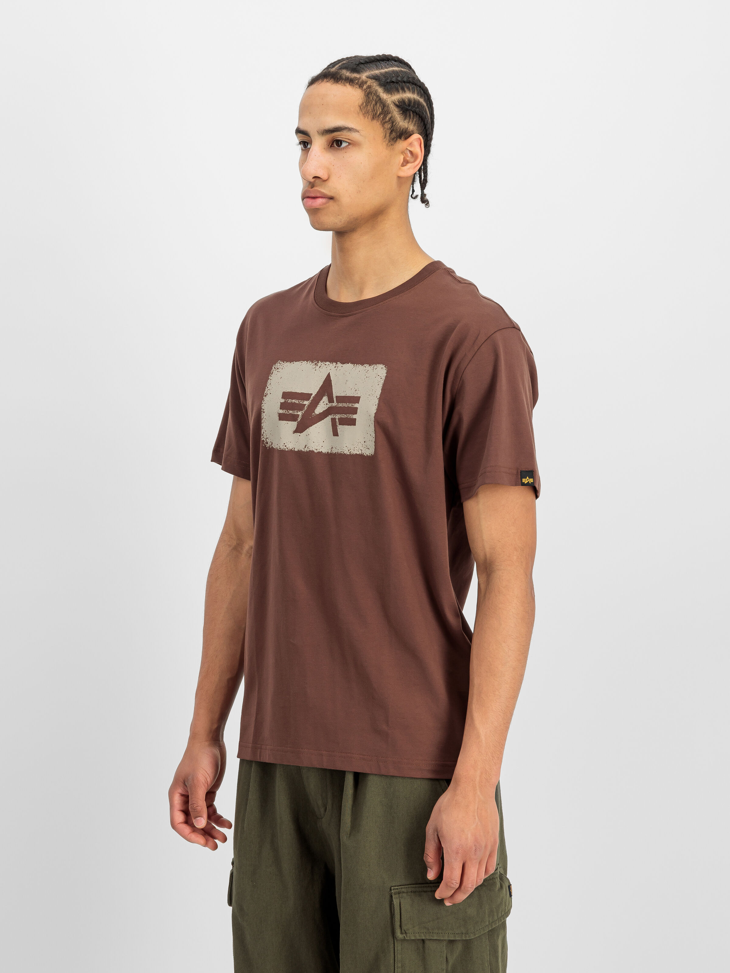 Washed Out Logo T-Shirt powder brown 268512_204_2_model_00002_235671