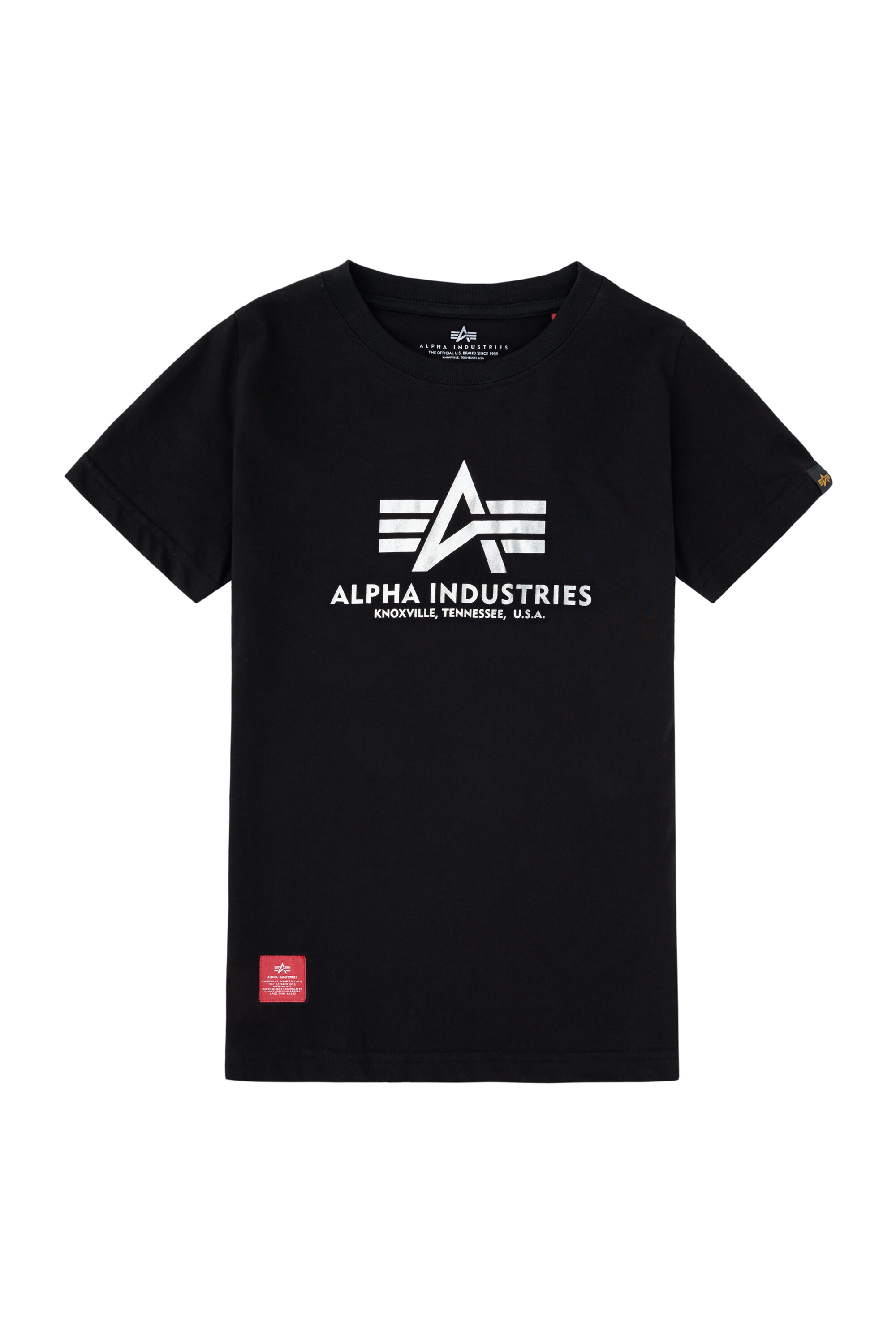 Basic Foil Print T-Shirt Kids black/metalsilver 196703FP_530_001_122014.jpg