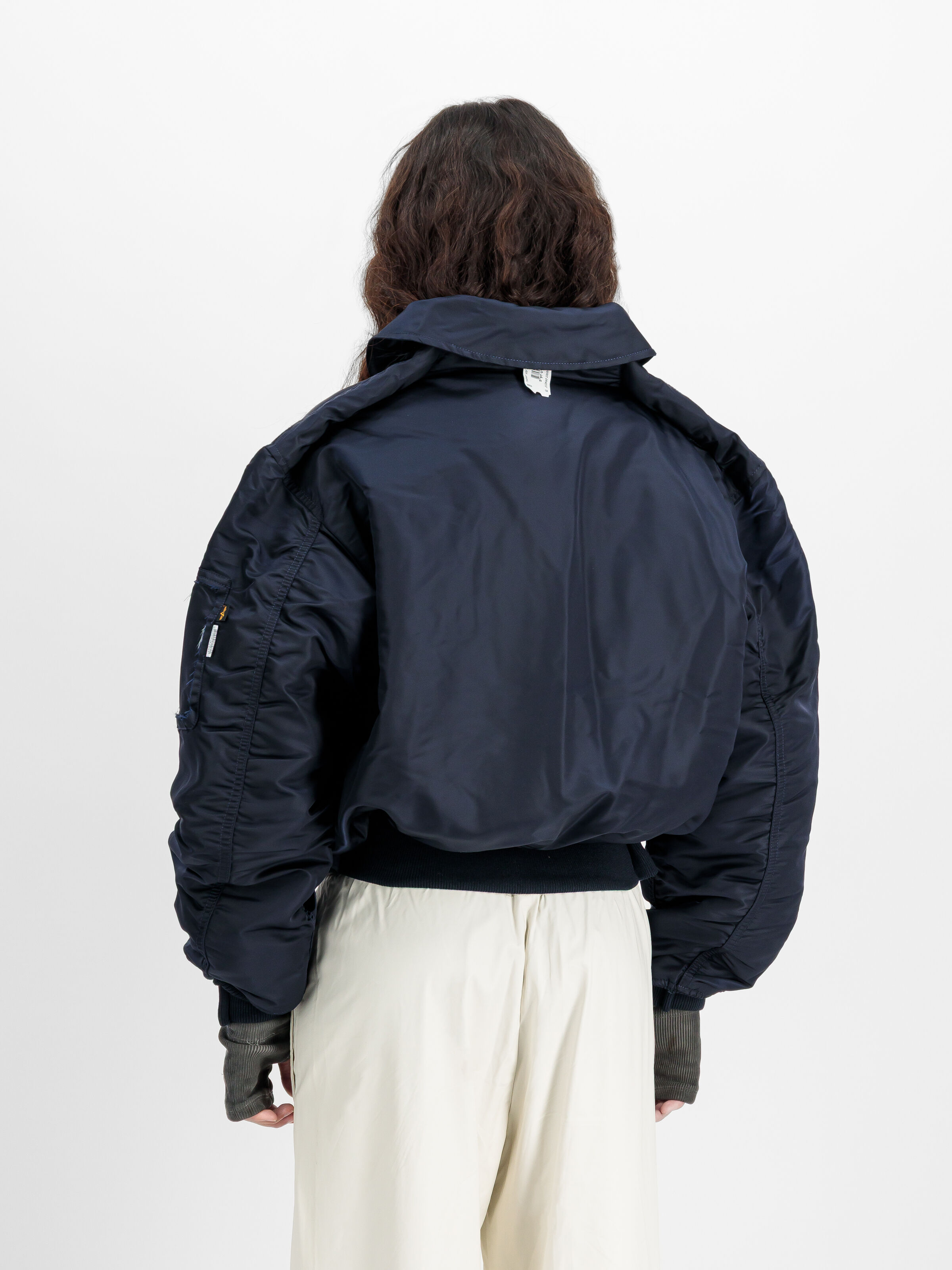 ALPHA x PROTOTYPES CWU-45 Outline Bomber Jacket navy 258164_02_2_model_00006_223960