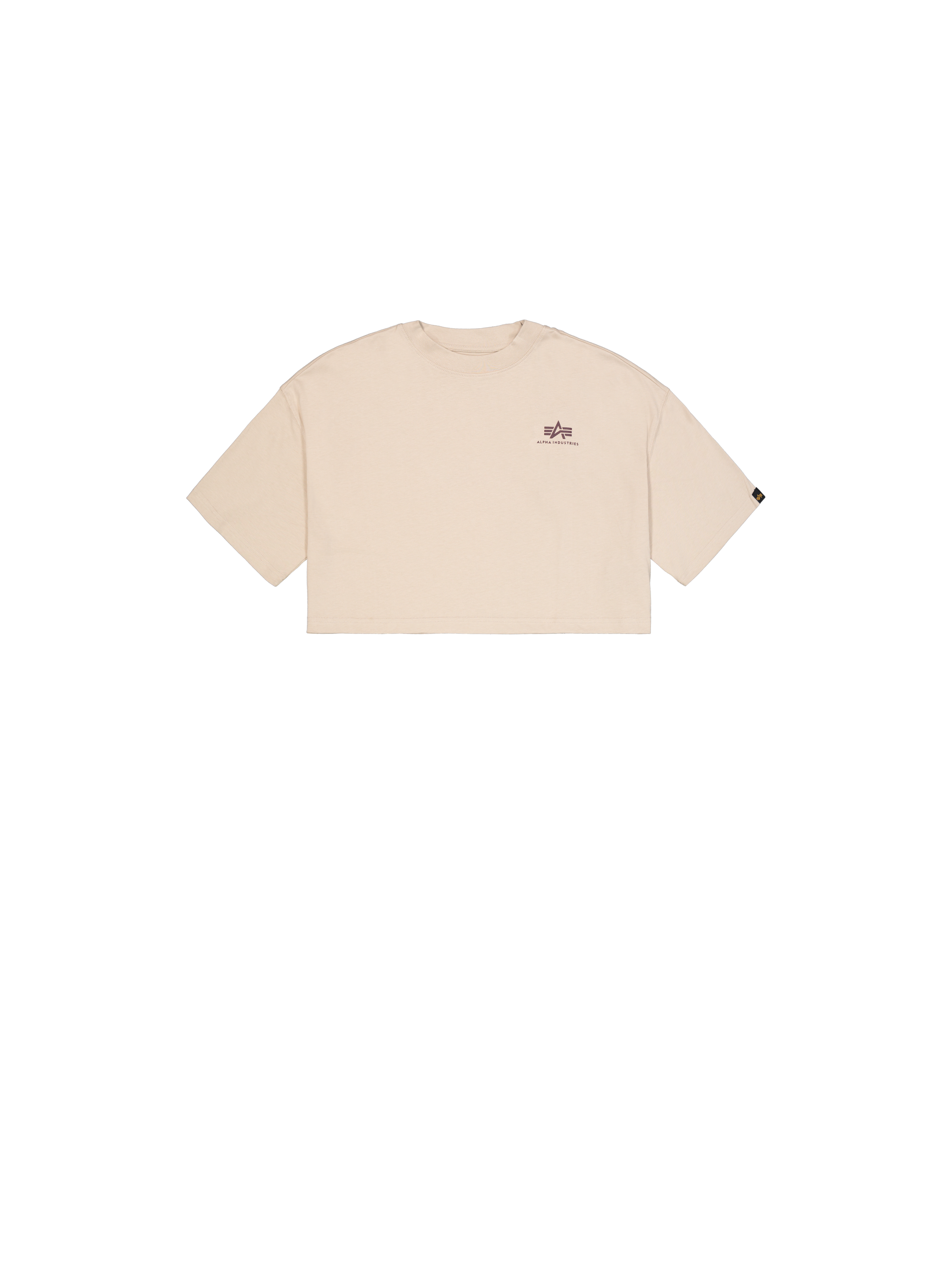 Basic Small Logo Cropped PP T-Shirt Women organic beige 258062_627_1_flatlay_00001_165313.png
