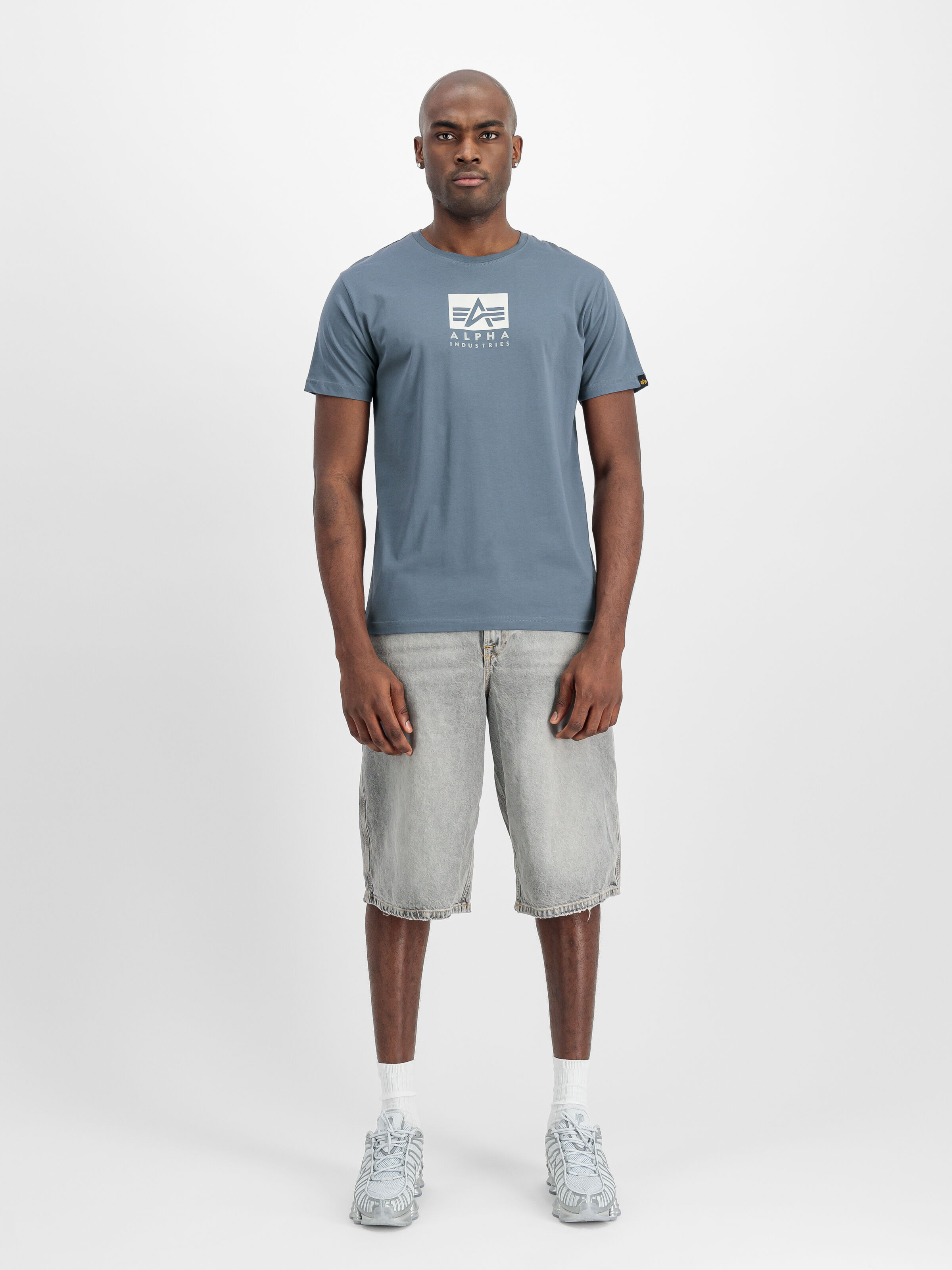Satin Logo T-Shirt denim blue 148513_439_2_model_00001_160478