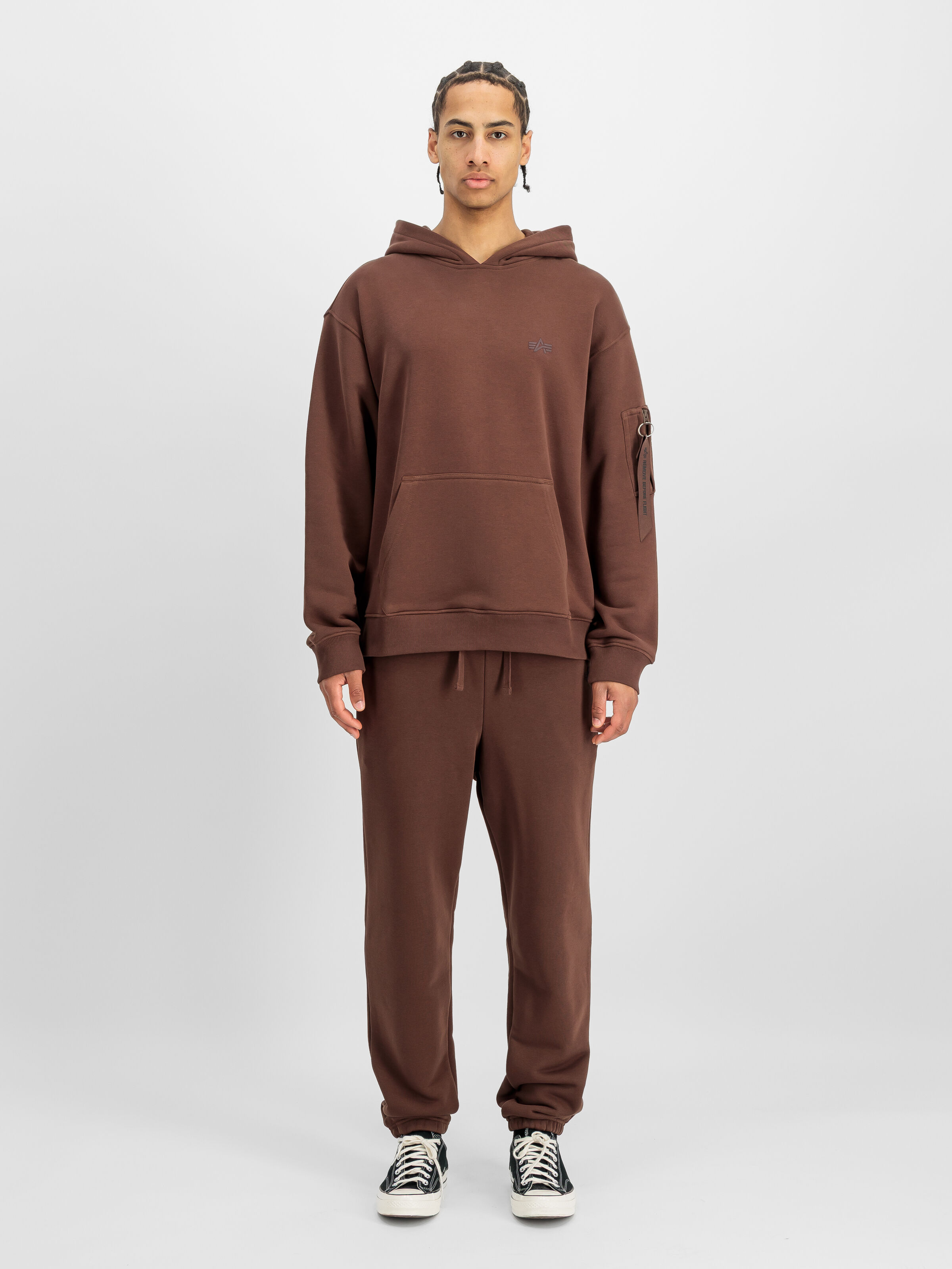 Dye To Match Mid Logo Hoodie powder brown 268337_204_2_model_00001_236833
