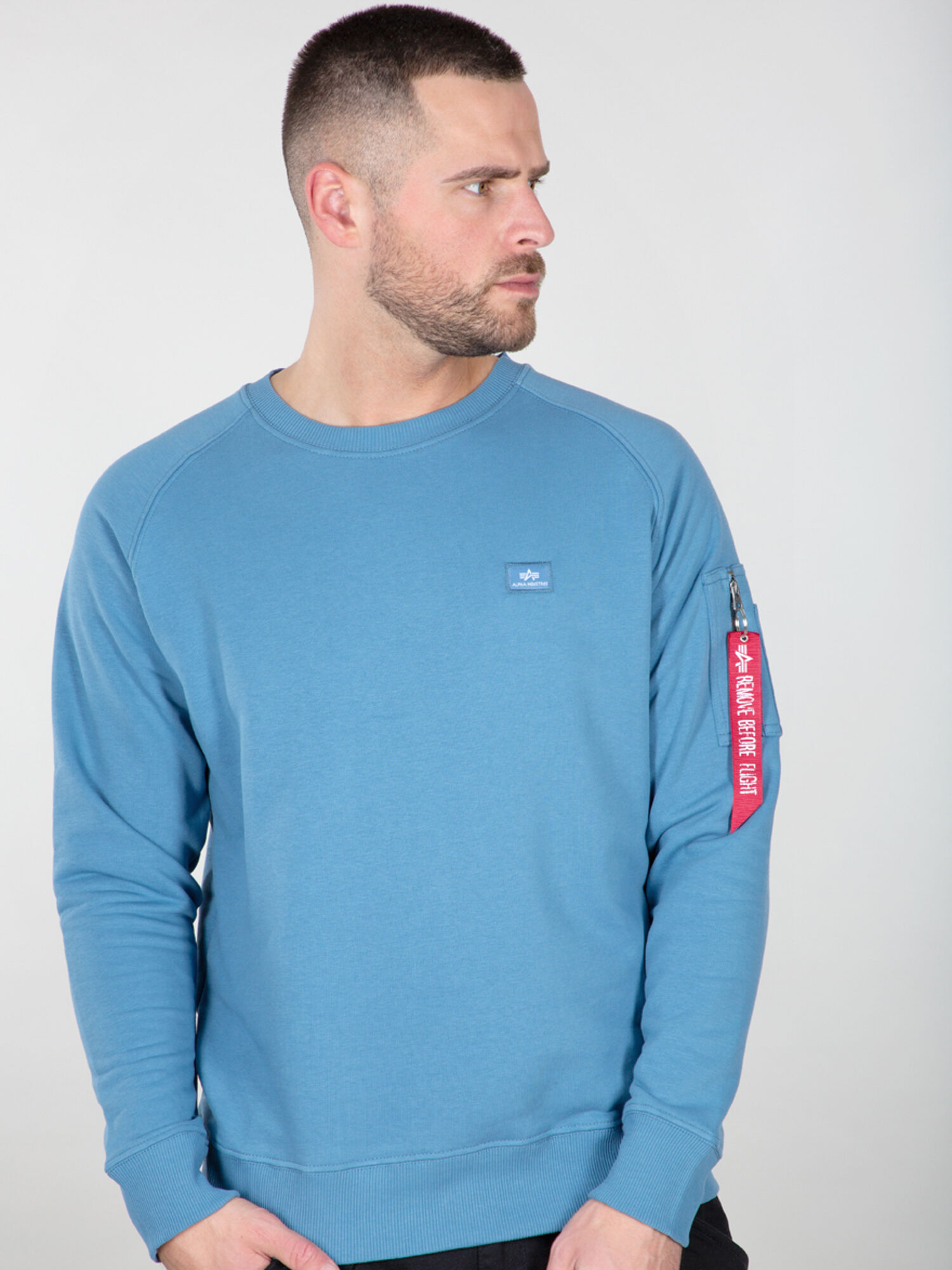 X-Fit Sweatshirt airforce blue 158320_538_alpha_industries_x_fit_sweat_002_123403