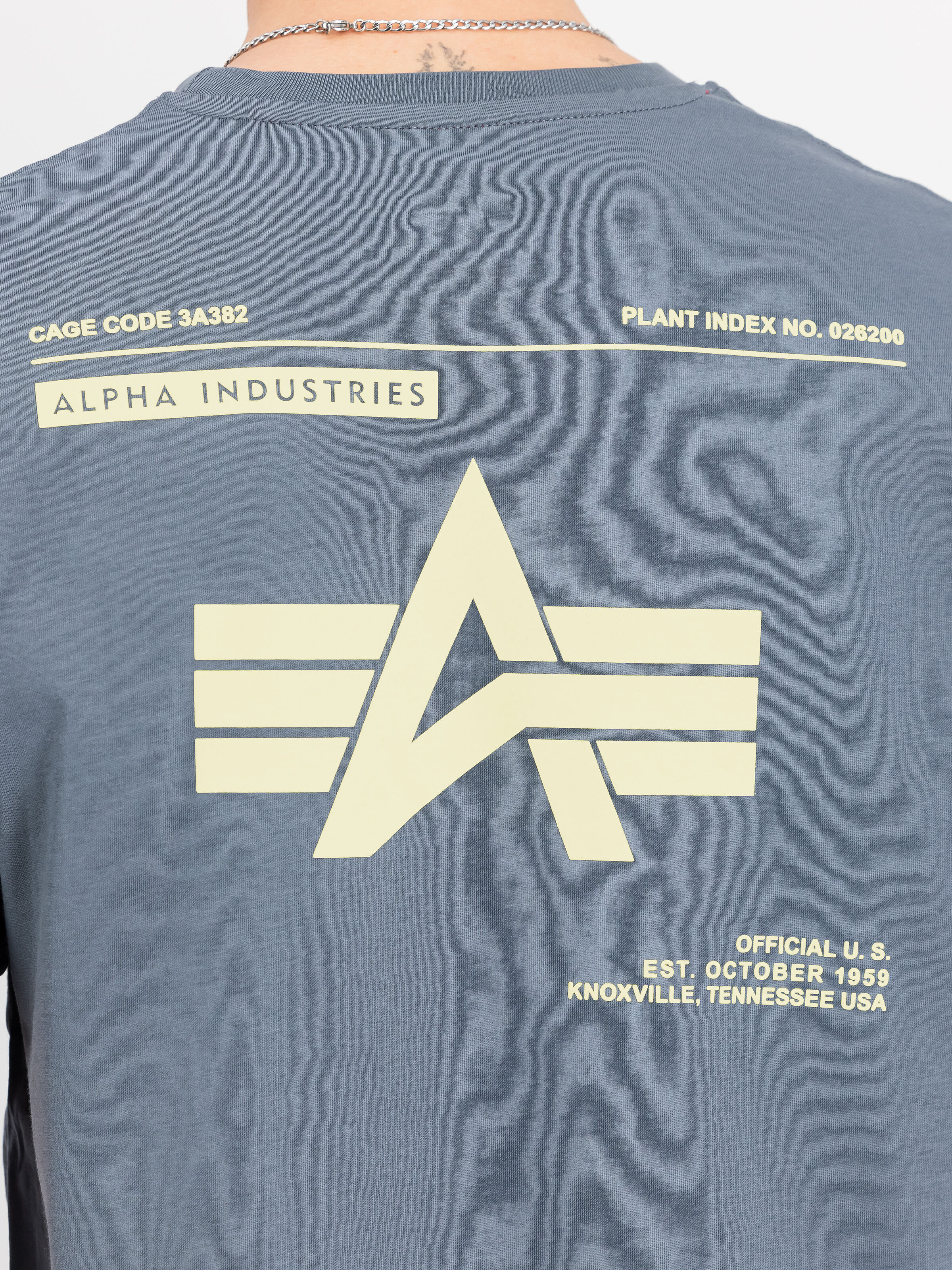 Label Backprint T-Shirt denim blue 258505_439_3_detail_00001_173874