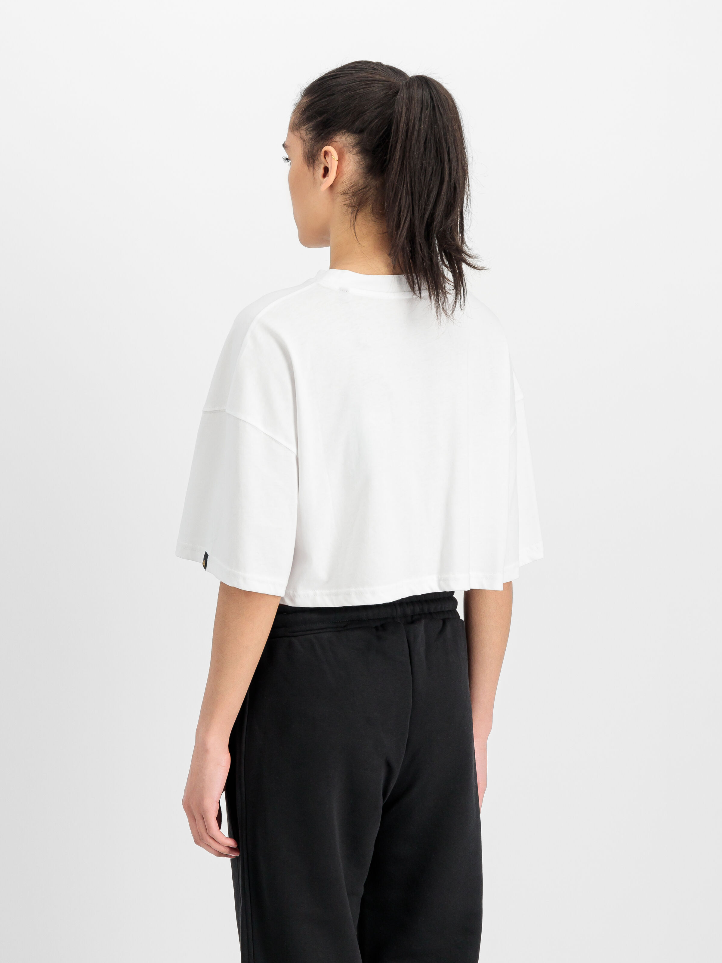 Basic Small Logo Cropped PP T-Shirt Women white 258062_09_2_model_00003_165395