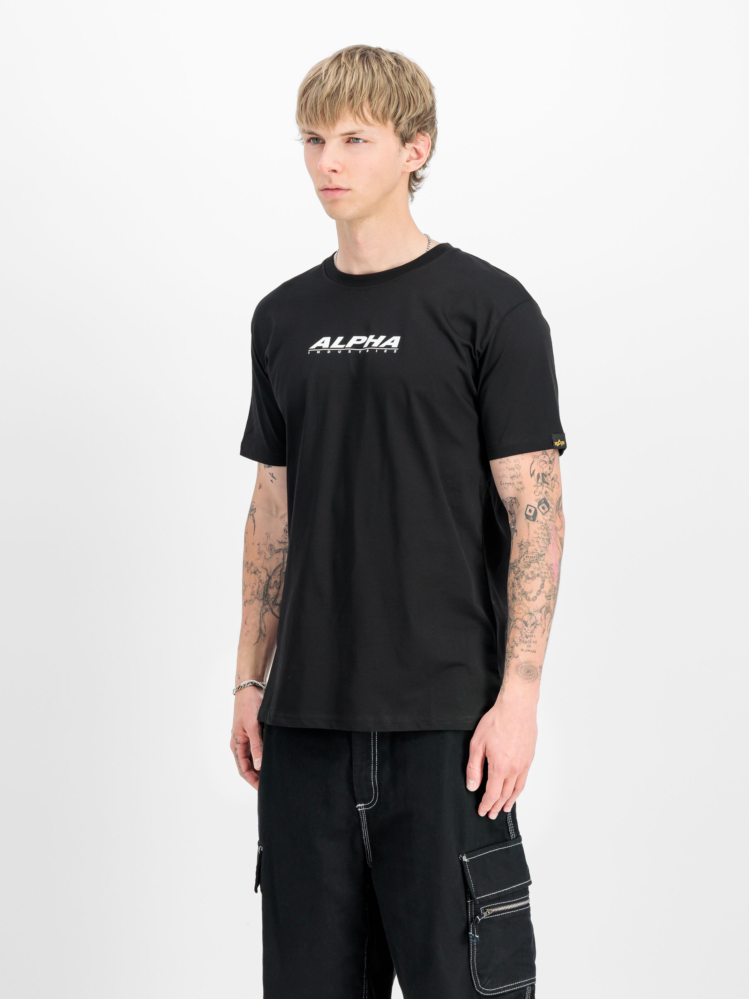 Alpha Backprint Puff T-Shirt black 258526_03_2_model_00002_173907