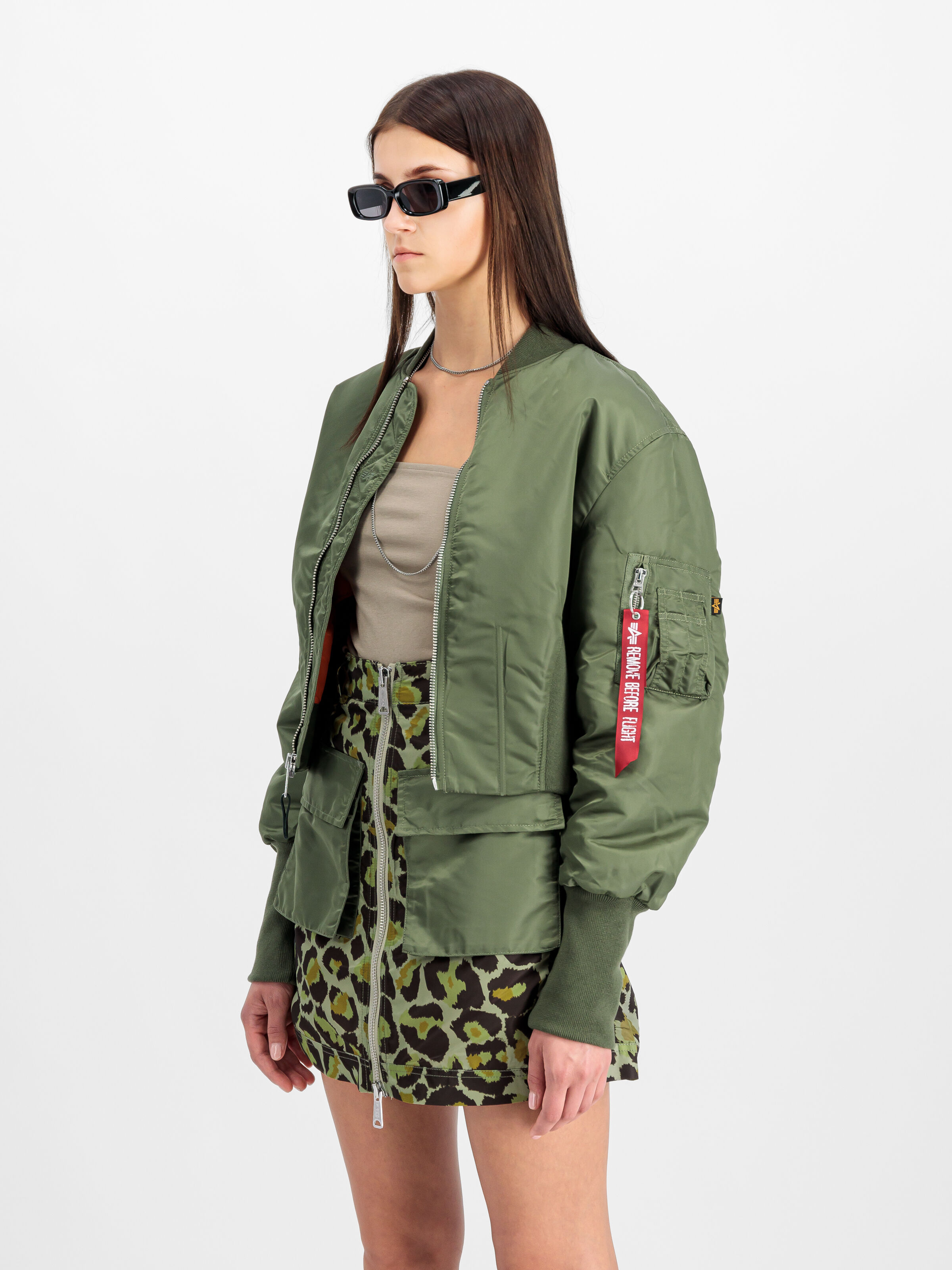 Waisted MA-1 Bomber Jacket Women sage-green 148003_01_2_model_00003_103523