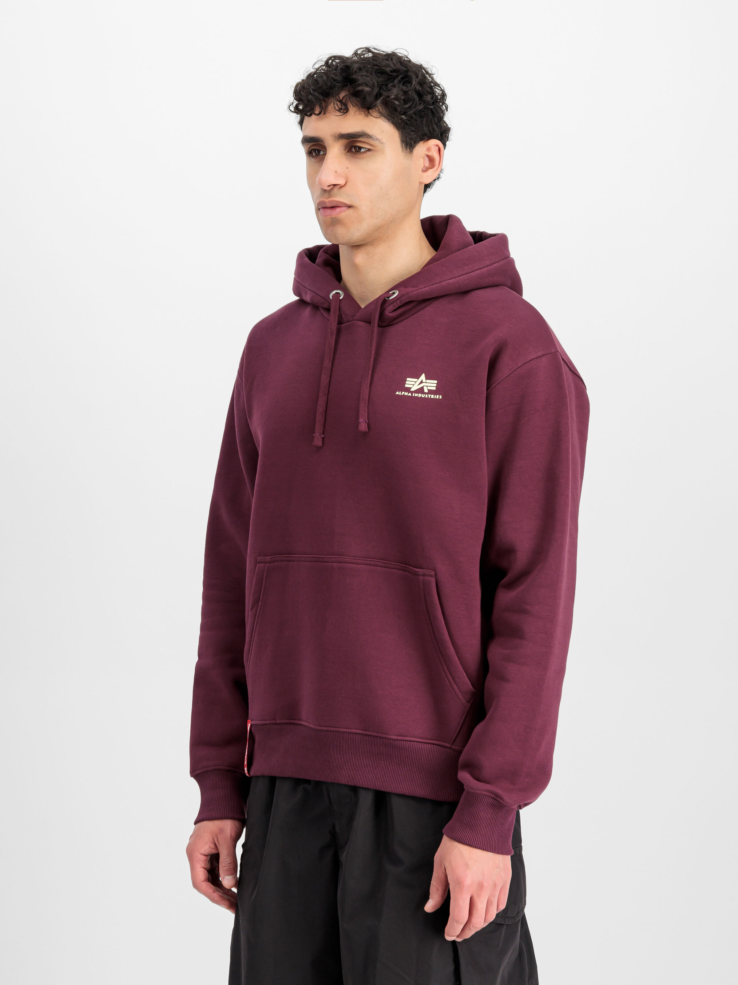 Basic Small Logo Hoodie dark cherry 196318_608_2_model_00002_167112