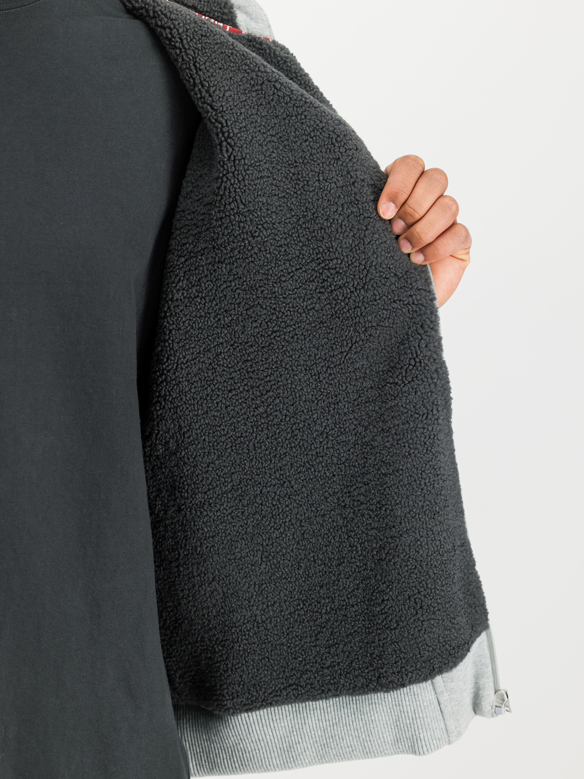 Fleece Sherpa Hoodie grey heather 268336_17_3_detail_00002_236771