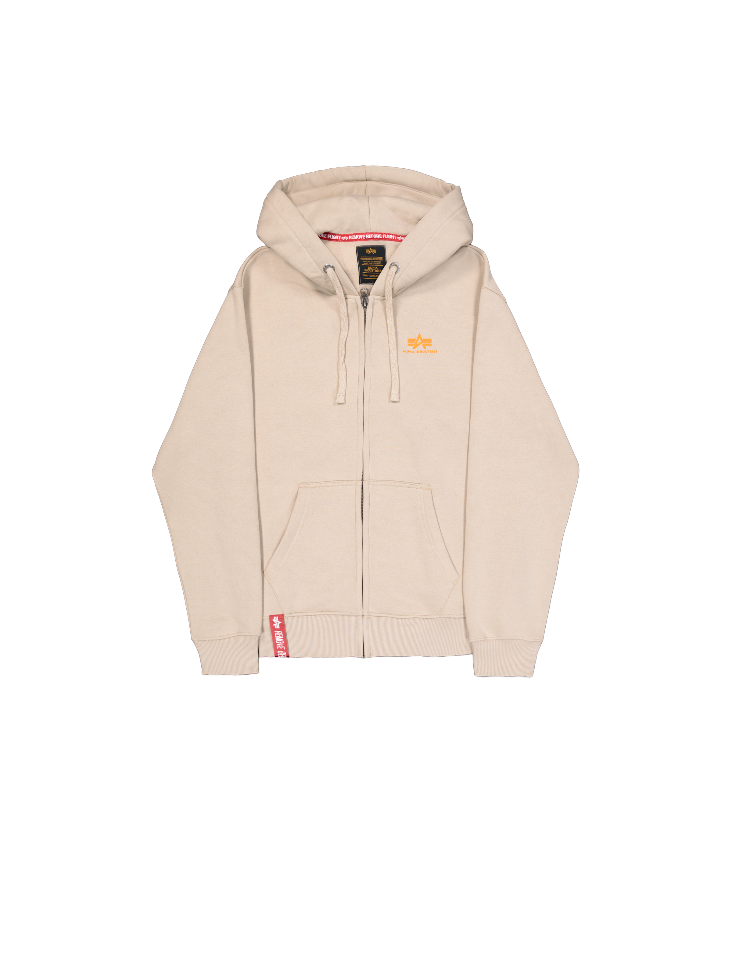 Basic Small Logo Zip Hoodie organic beige 118342_627_1_flatlay_00001_160866.png