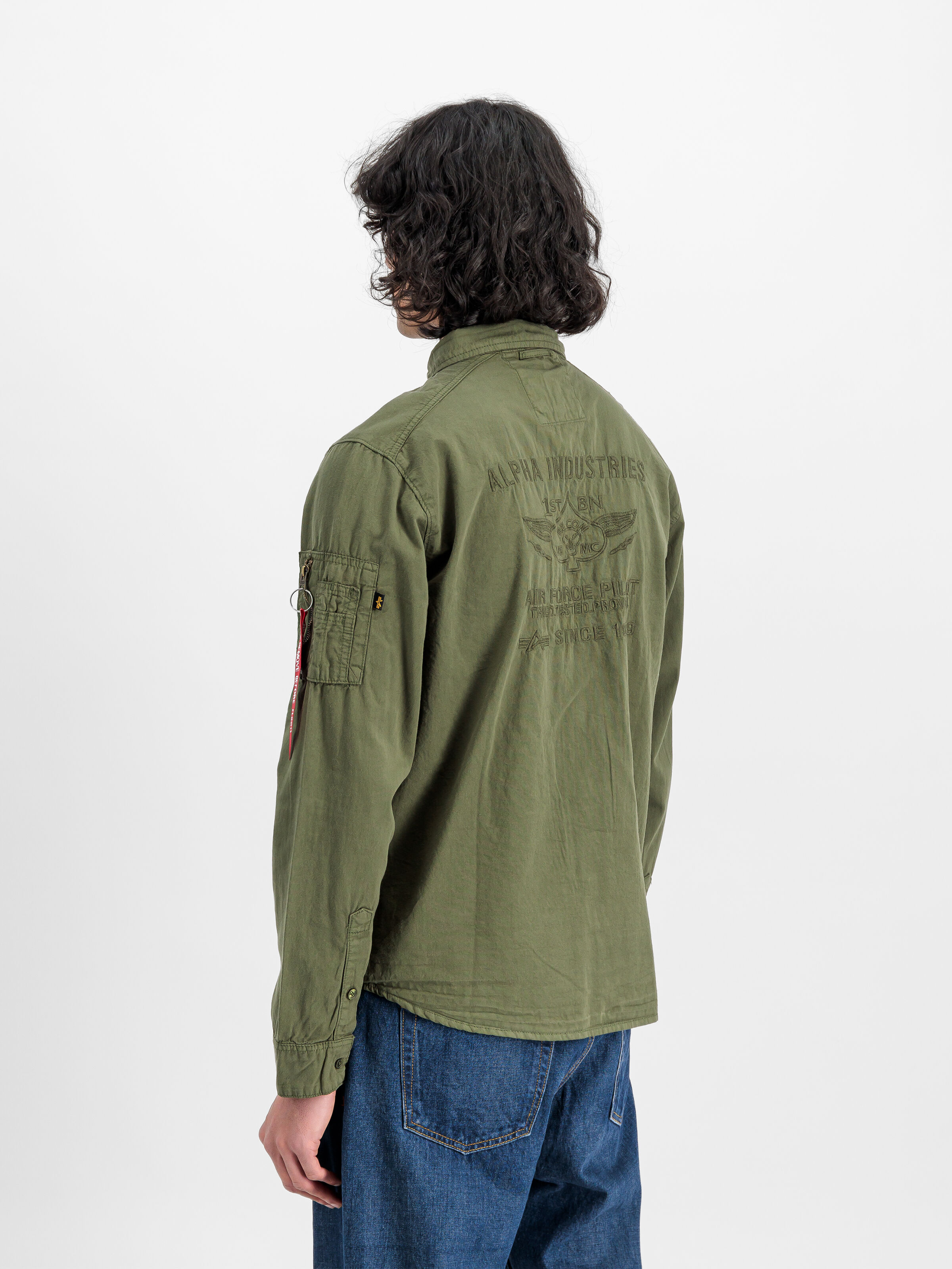 Air Force Embroidery Shirt dark olive 138422_142_2_model_00004_128953