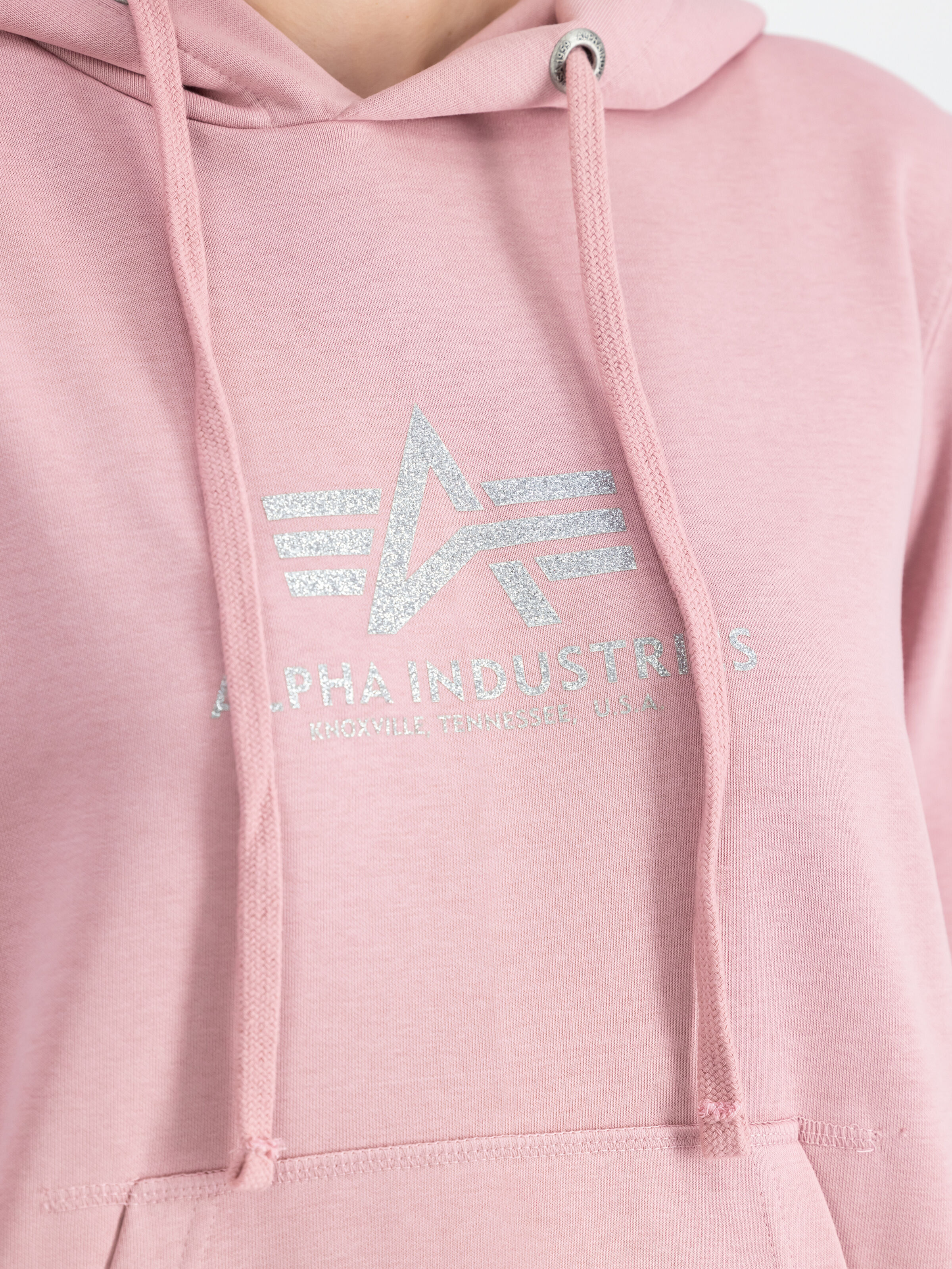 New Basic Glitter Women Hoodie silver pink 196032G_397_007_208673