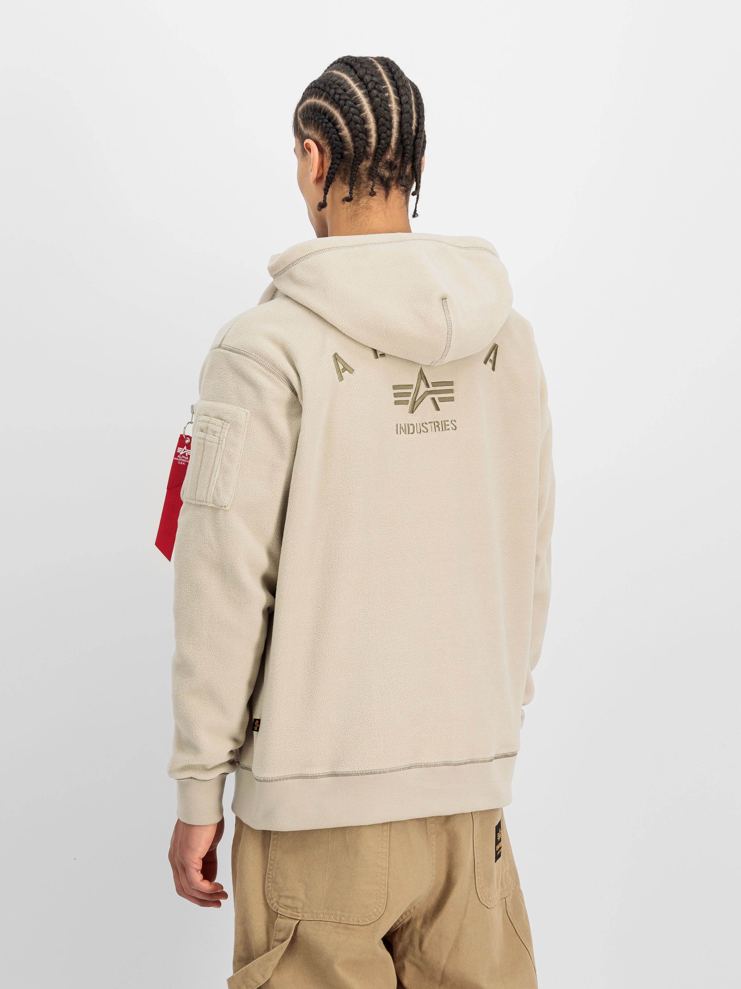 Polar Fleece Zip Hoodie organic beige 268331_627_2_model_00003_236640