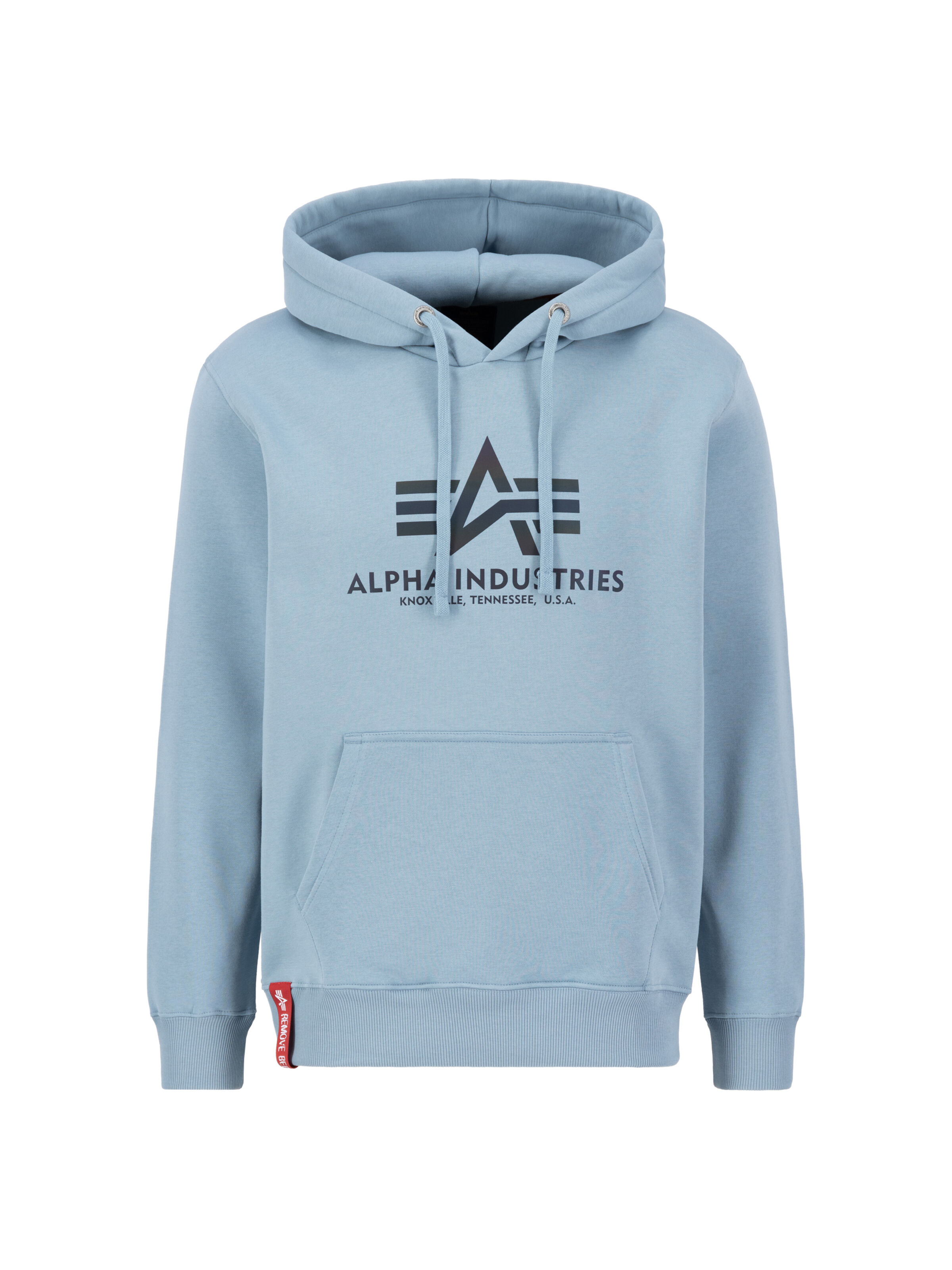 Basic Rainbow Reflective Print Hoodie greyblue 178312RR_134_00002_182629