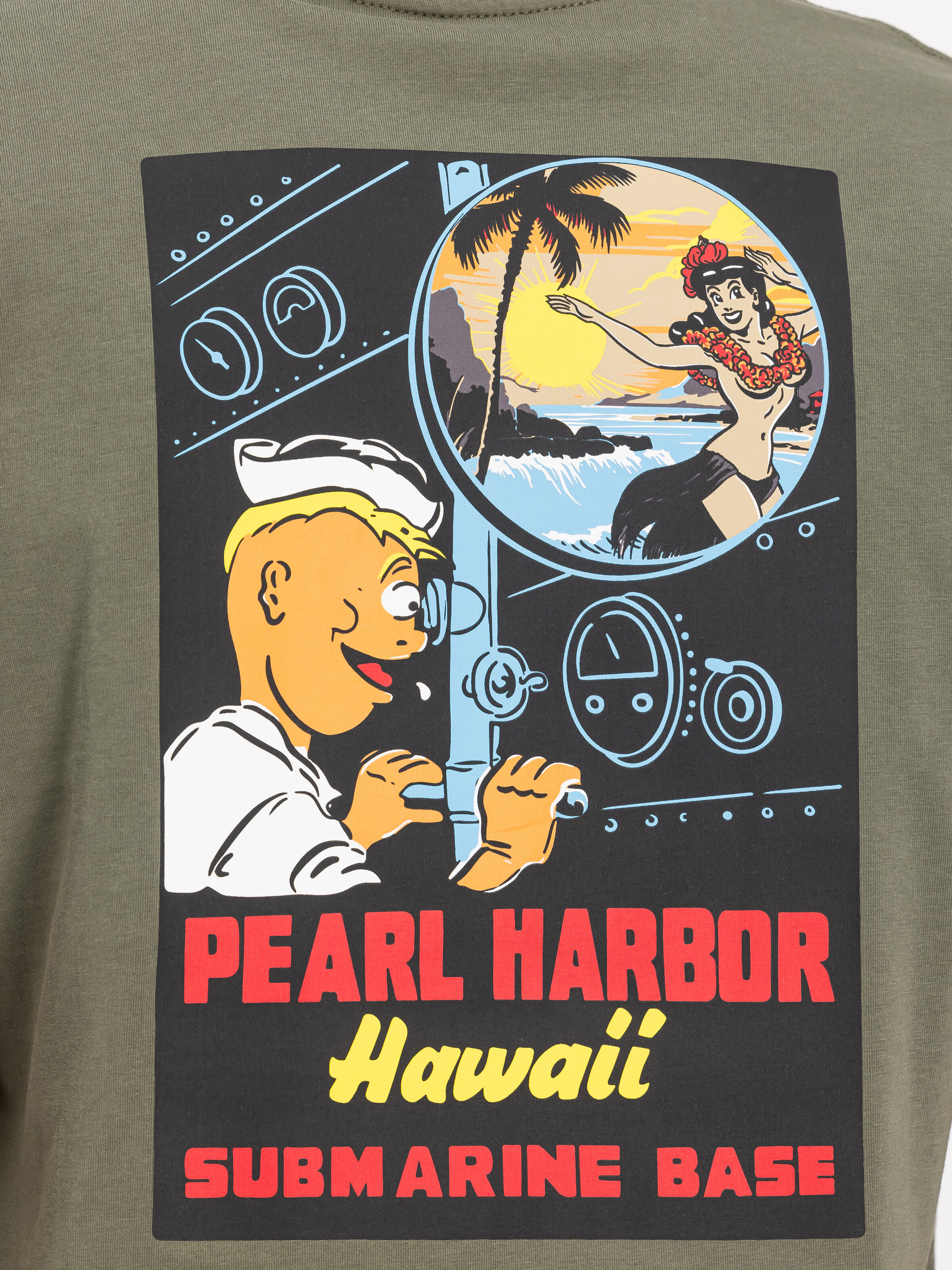Pearl Harbor Backprint T-Shirt dark olive 156524_142_3_detail_00002_152516