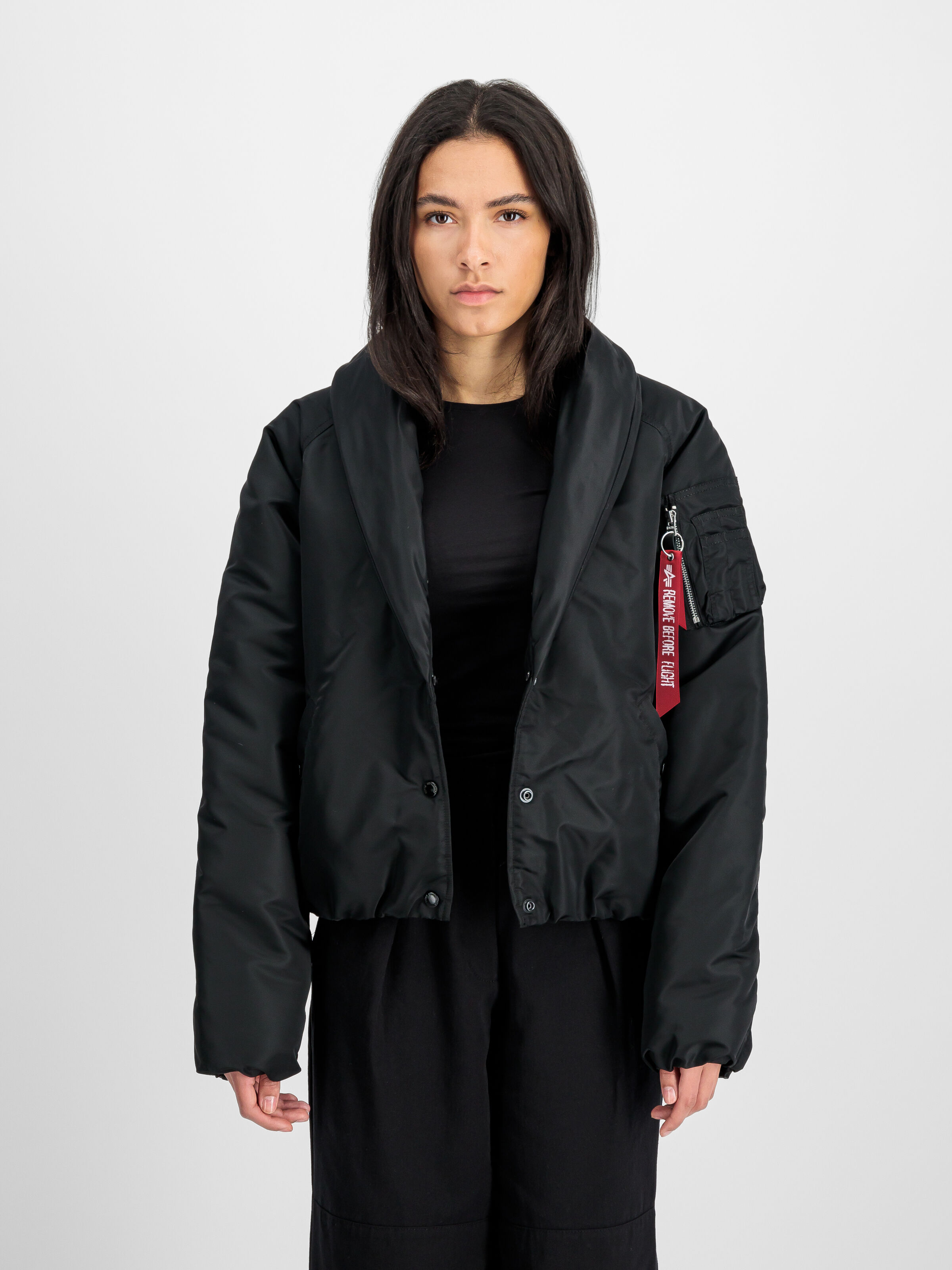 MOD Fur Bomber Jacket Women black 258009_03_3_detail_00001_165069