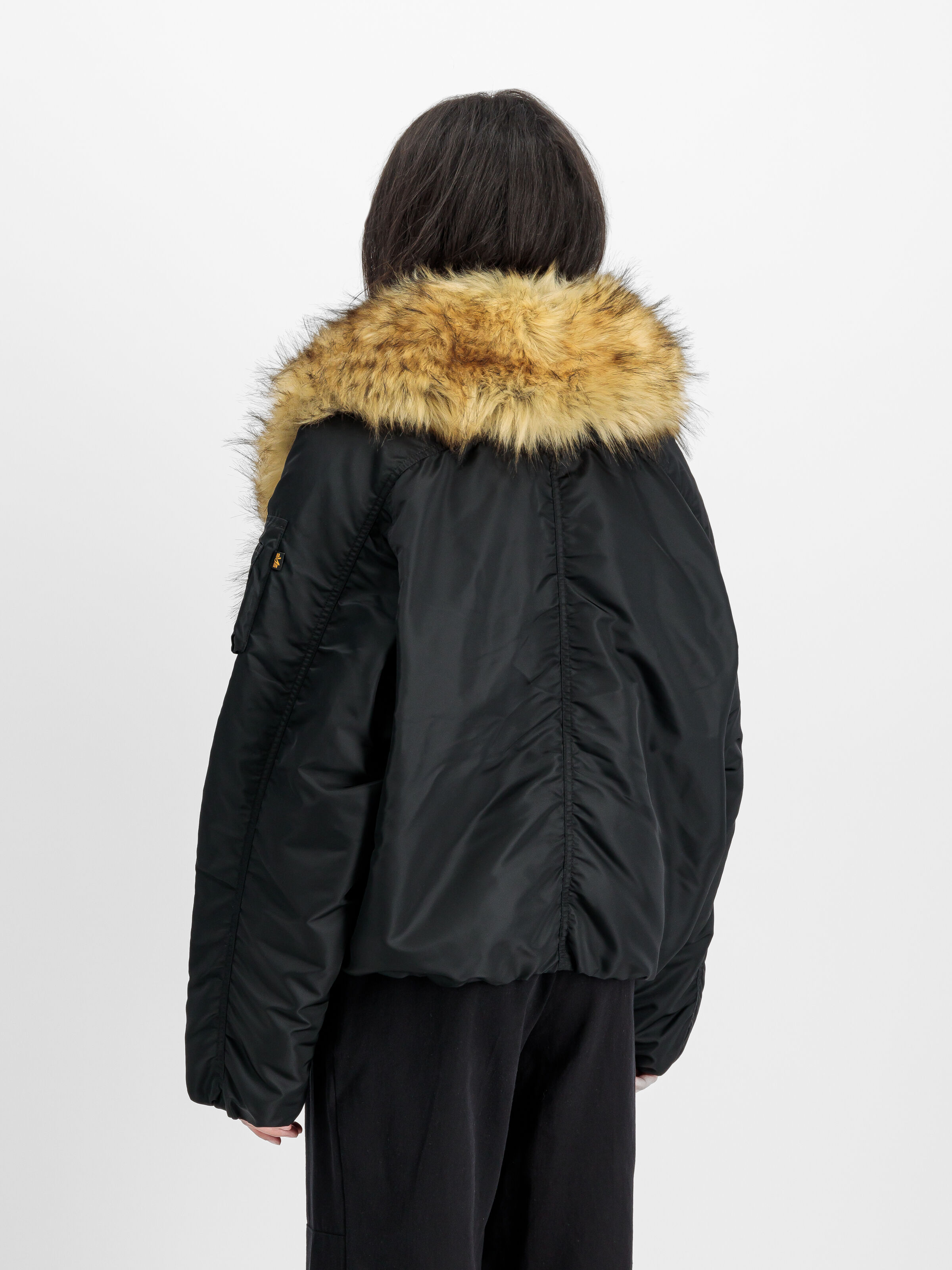MOD Fur Bomber Jacket Women black 258009_03_2_model_00003_165068