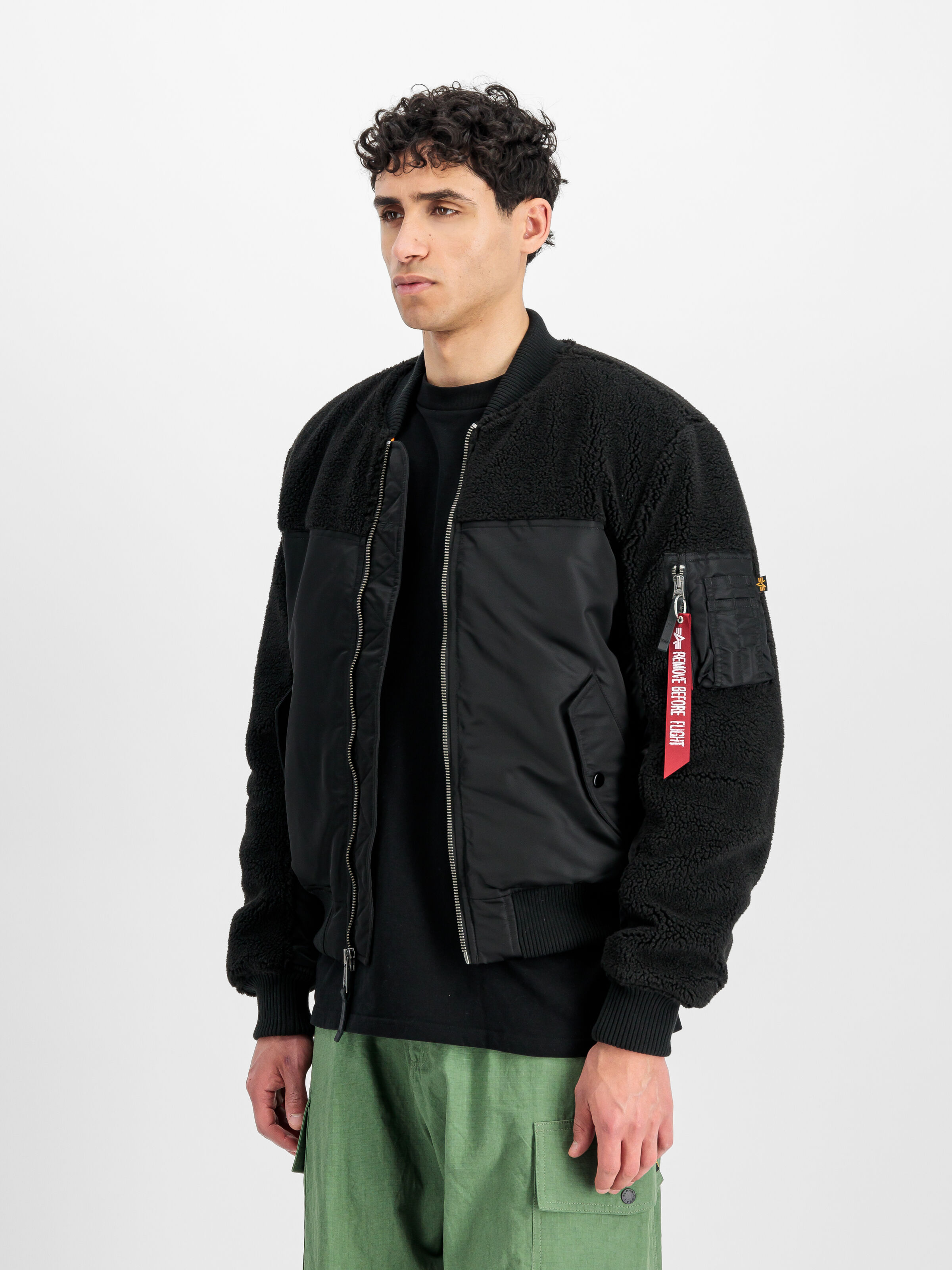 MA-1 Teddy Bomber Jacket black 258118_03_2_model_00002_163111