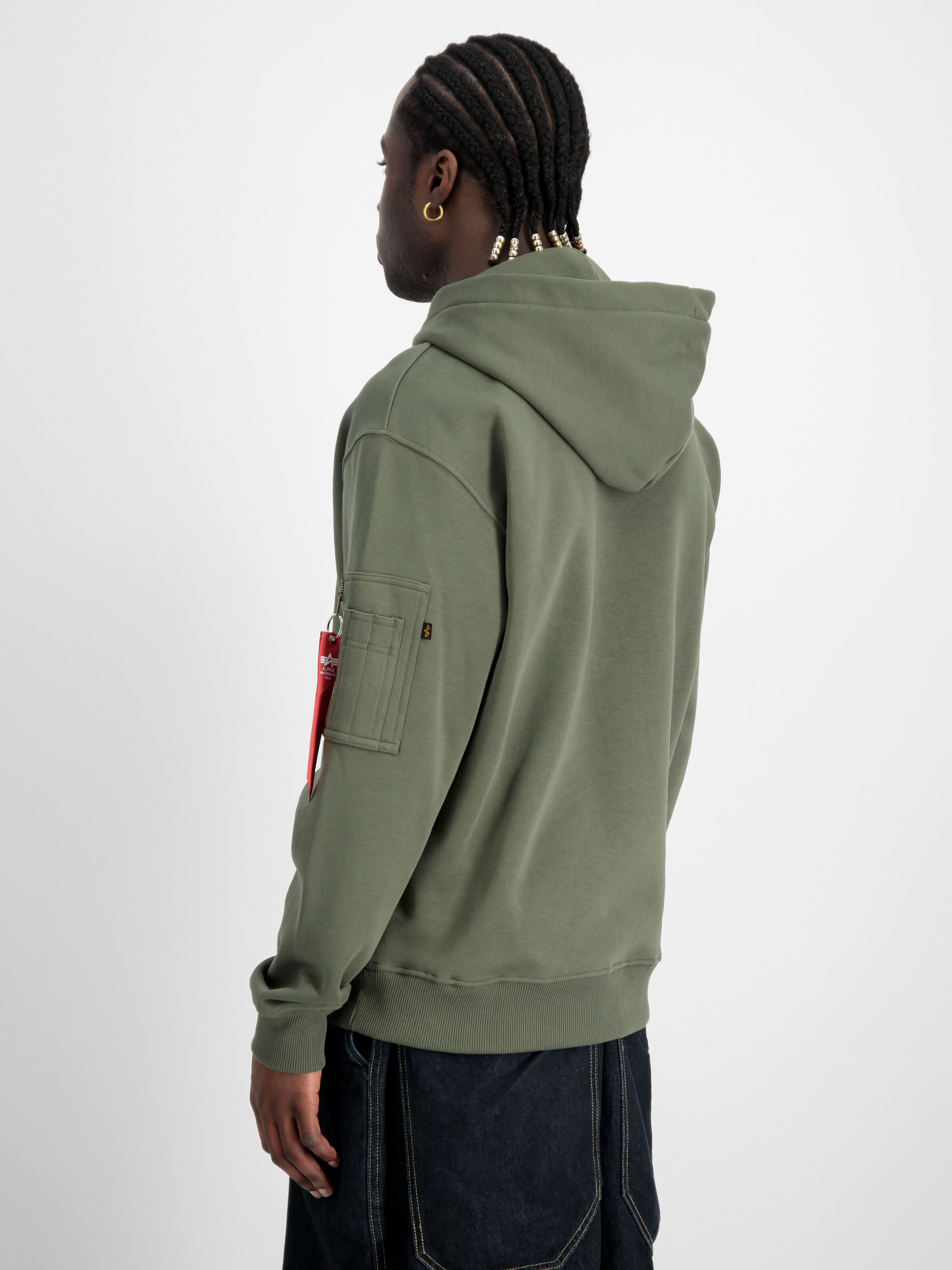 Camo Panel Hoodie dark olive 148338_142_2_model_00004_98499