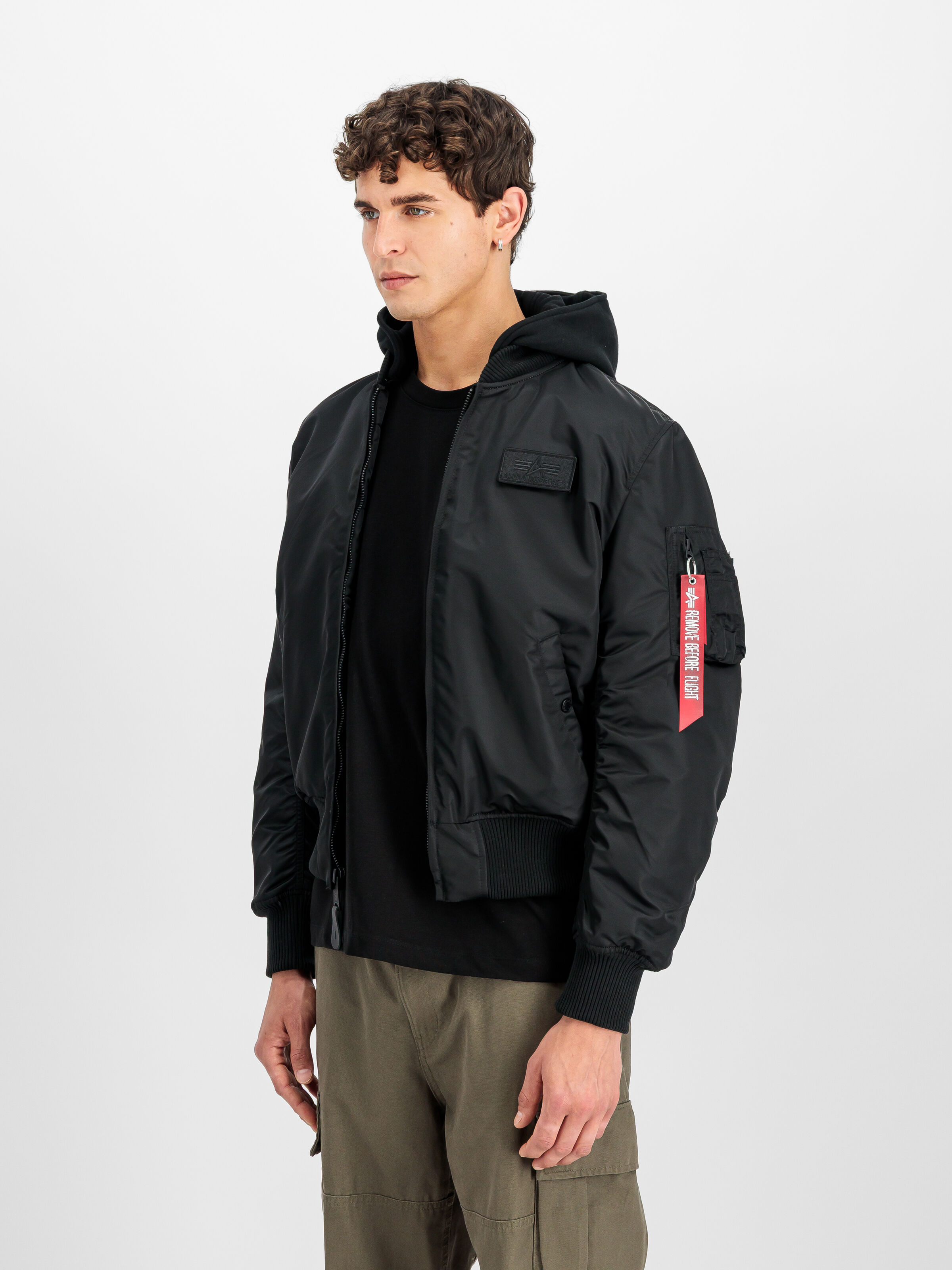 MA-1 Zip Hood Backprint Bomber Jacket black/reflective 128113_285_2_model_00002_190012