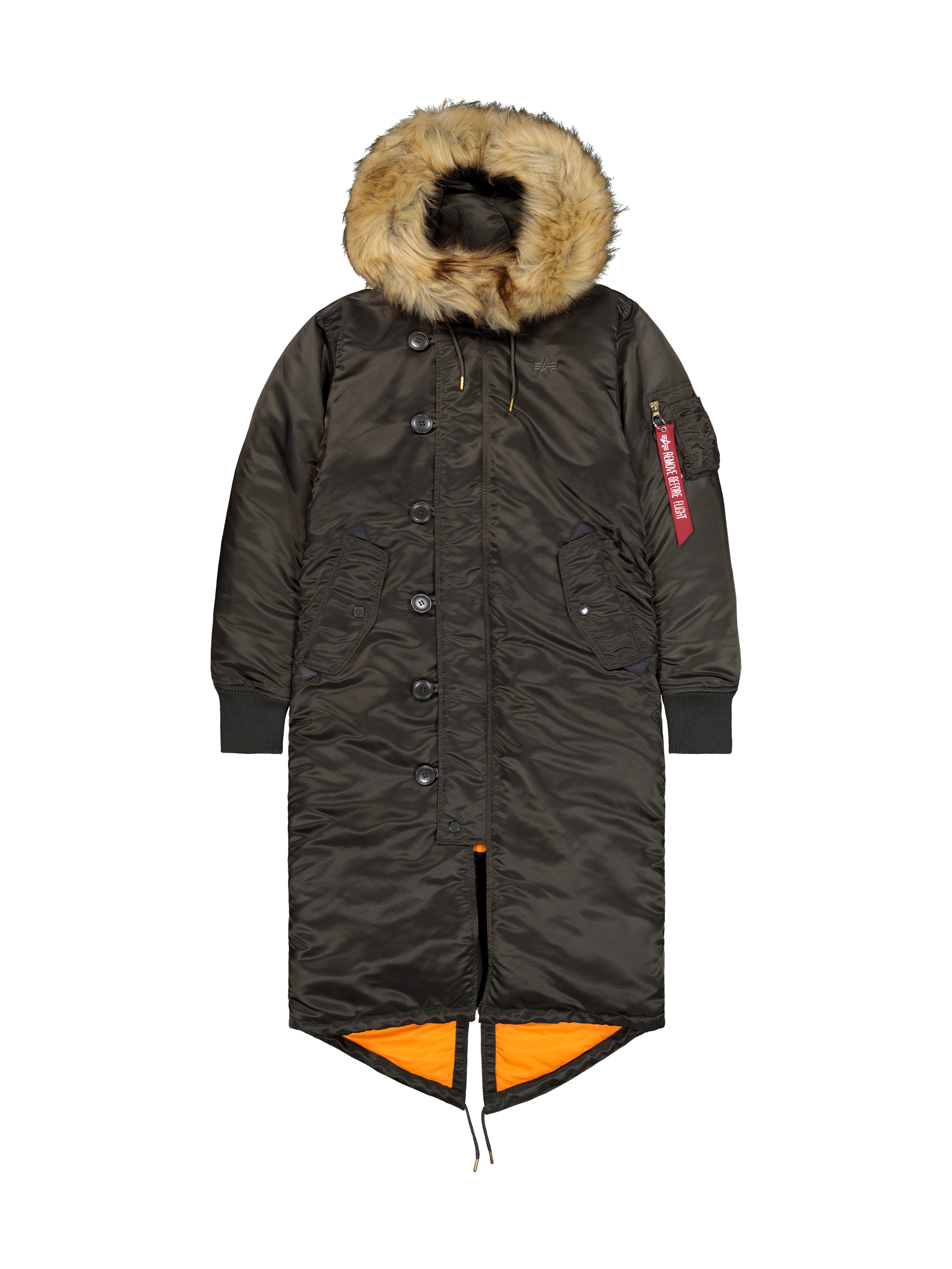 Long Fishtail Field Jacket Women black olive 198013_413_1_flatlay_00001_167048.png