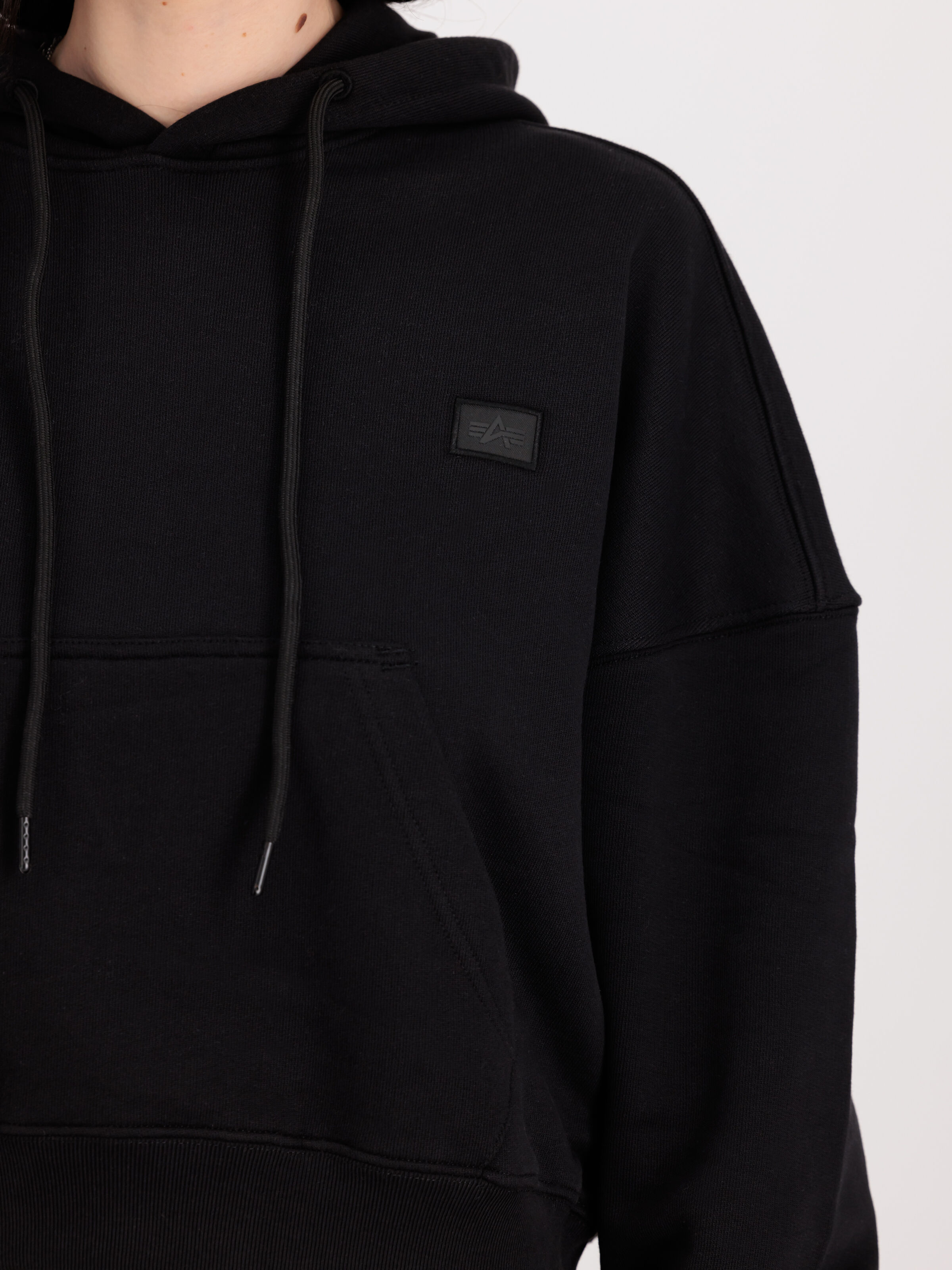 Alpha Essentials Rubber Logo Hoodie Women black 146041_03_3_detail_00001_98263