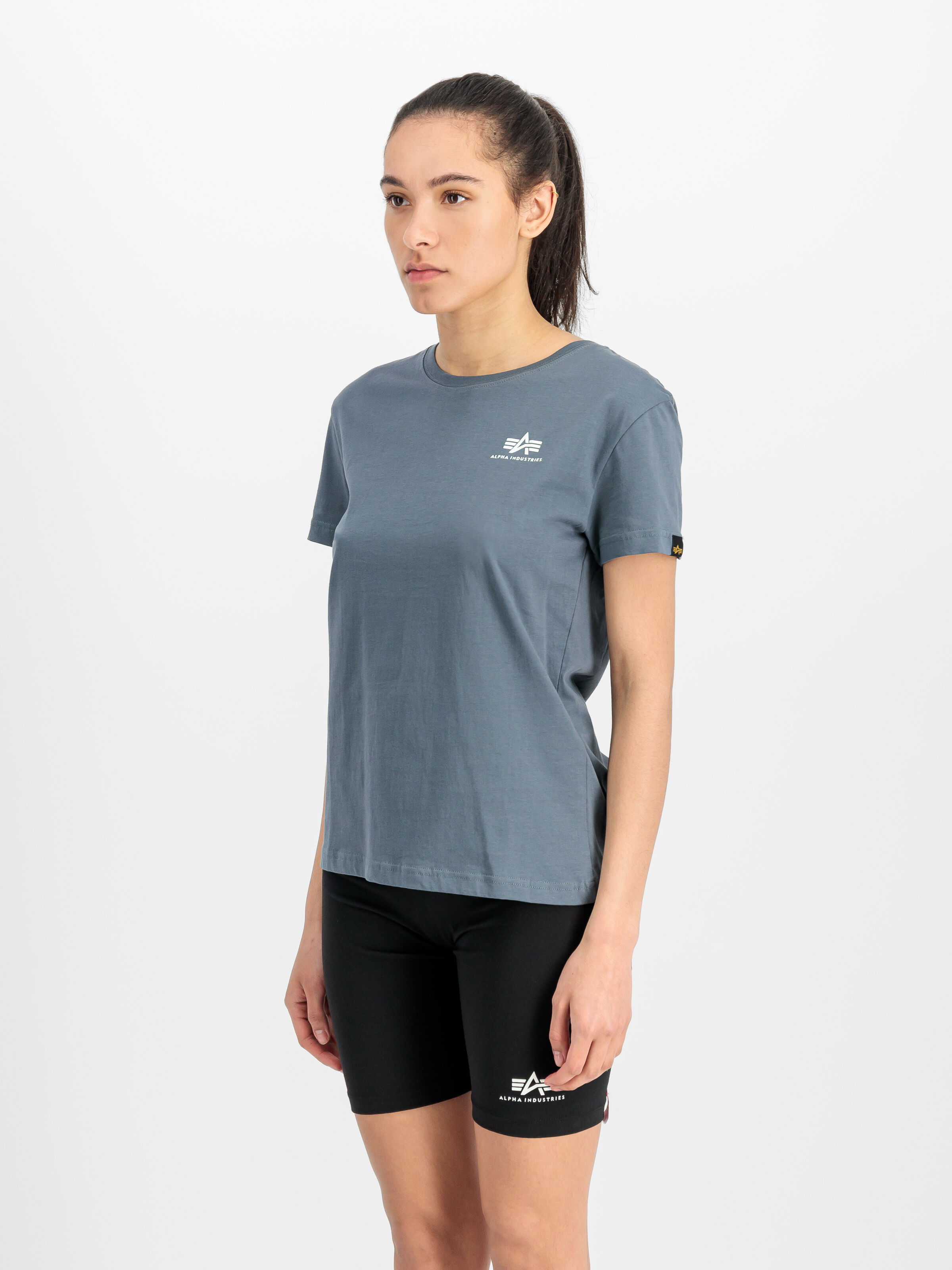 Basic Small Logo T-Shirt Women denim blue 196054_439_2_model_00002_160026
