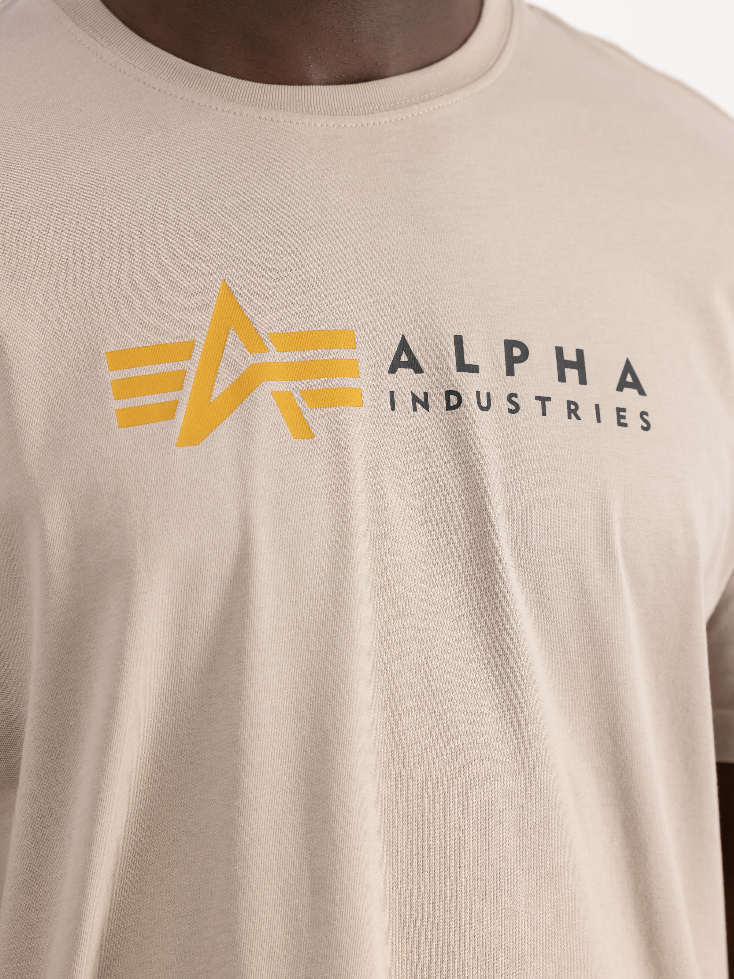 Alpha Label T-Shirt vintage sand 118502_679_3_detail_00001_111339