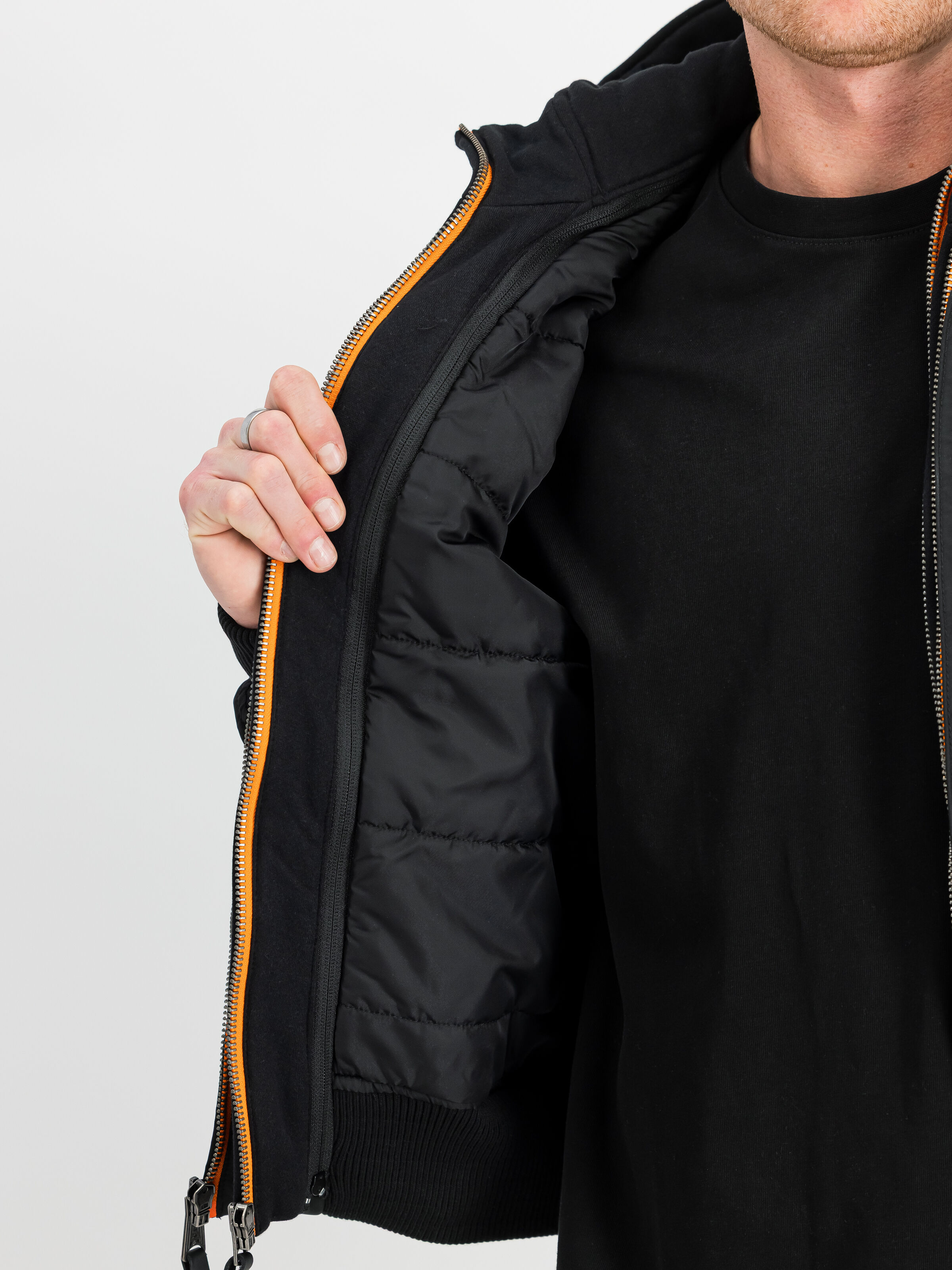 MA-1 D-Tec Sleeve Embroidery Bomber Jacket black/orange 133104_241_3_detail_00001_191075