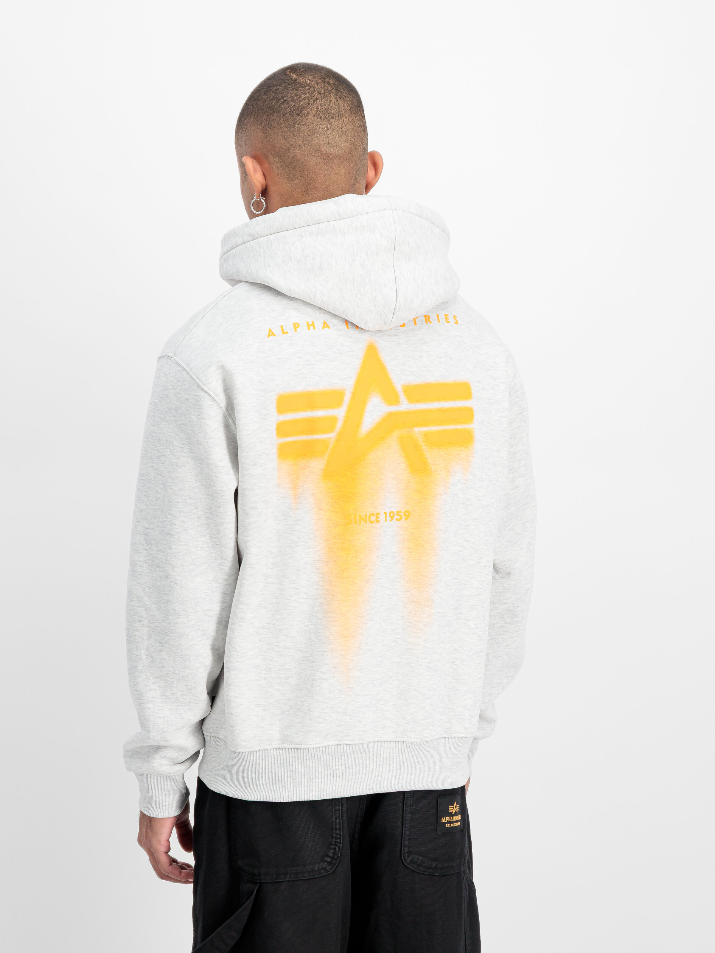 Spray Print Hoodie pastel grey melange 266336_752_2_model_00003_210605