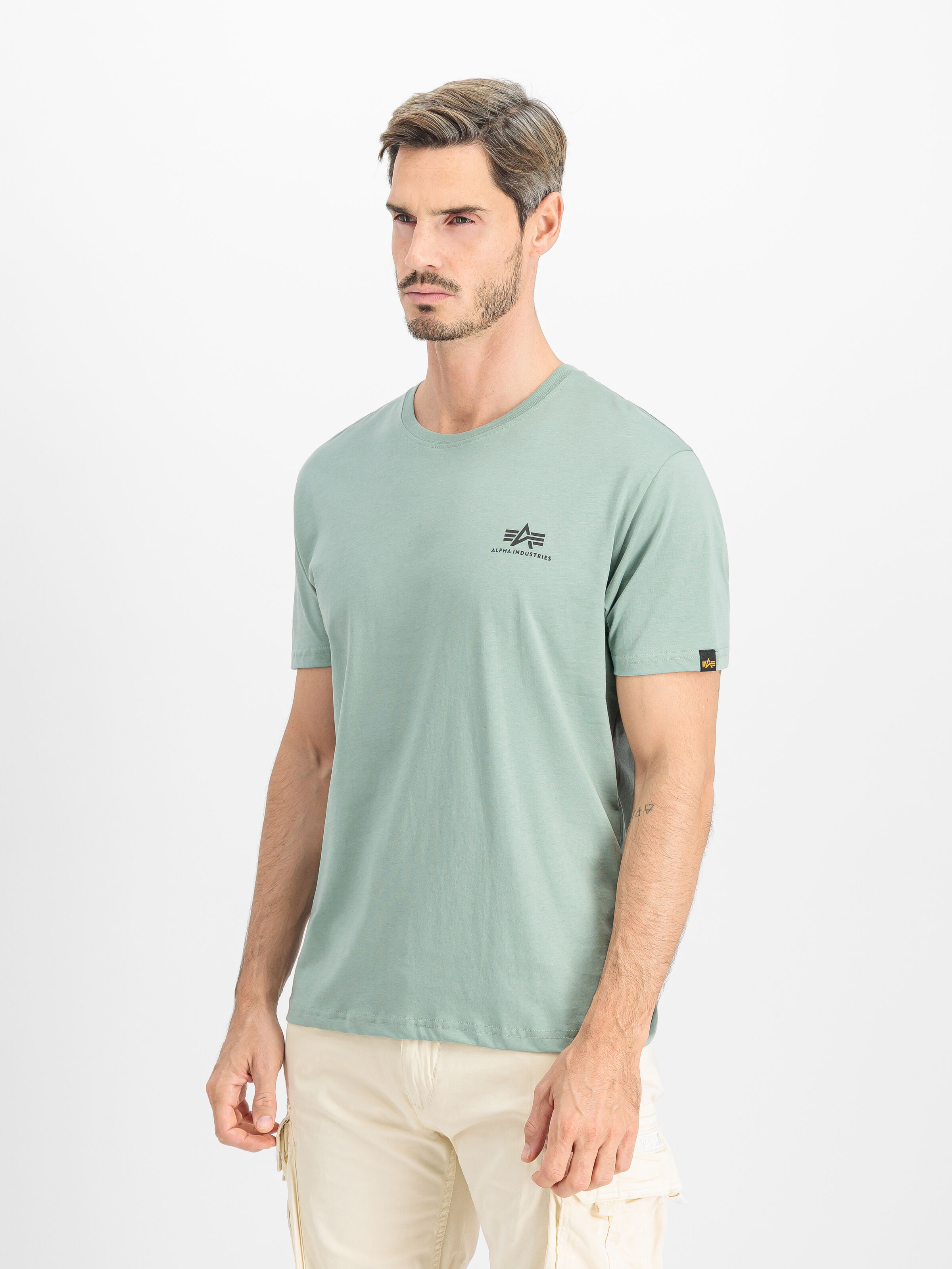 Basic Small Logo T-Shirt dusty green 188505_680_2_model_00002_213703