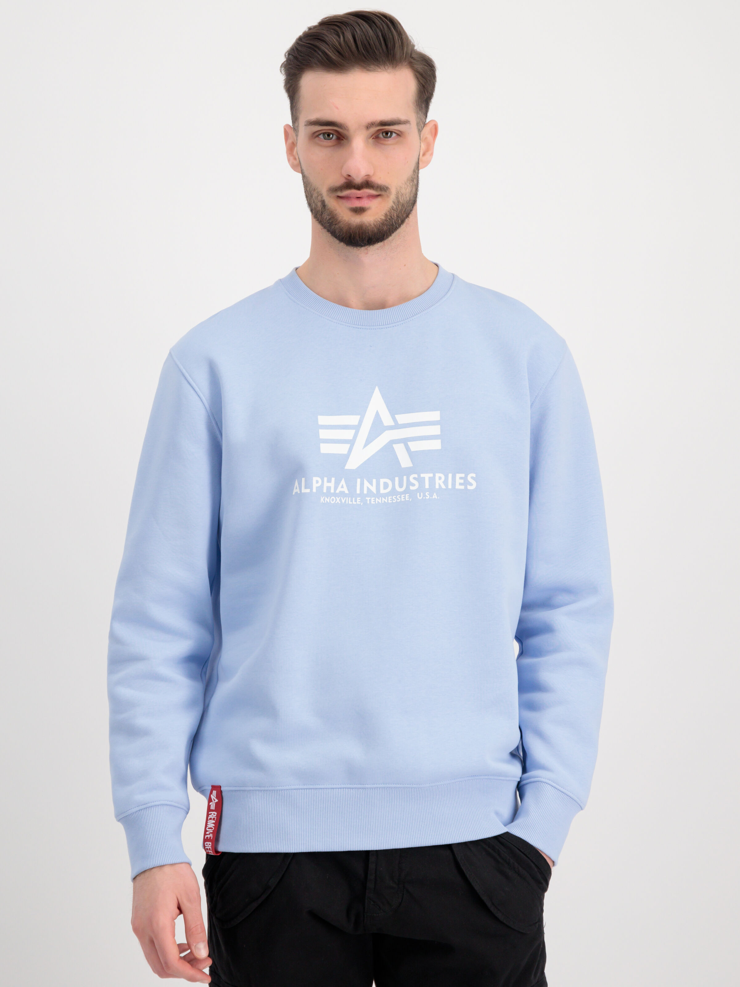 Basic Big Logo Sweatshirt light blue 178302_513_alpha_industries_basic_sweater_001_182745