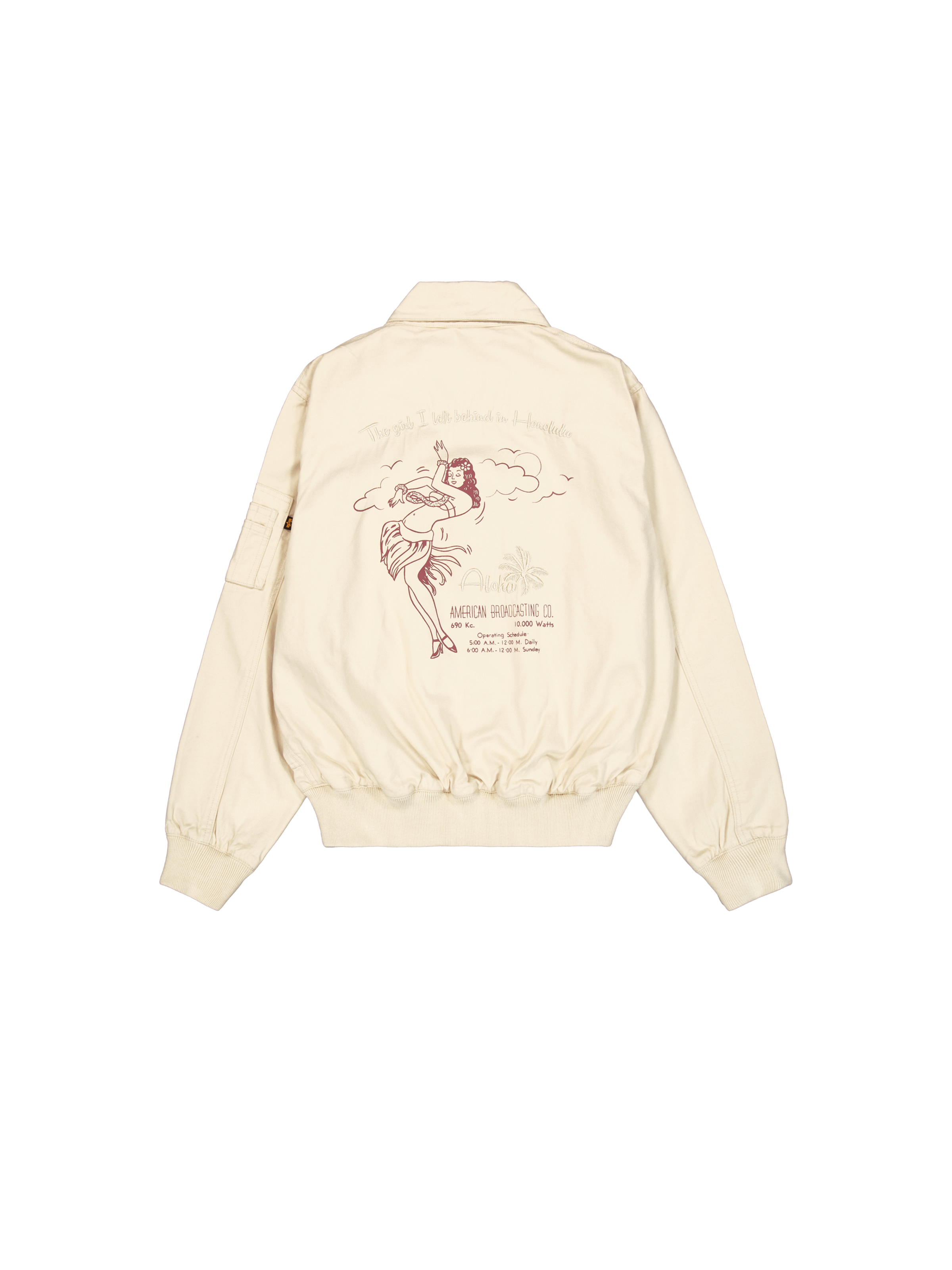 CWU-45 Canvas Honolulu Light Bomber Jacket vintage white 156126_300_1_flatlay_00002_144478