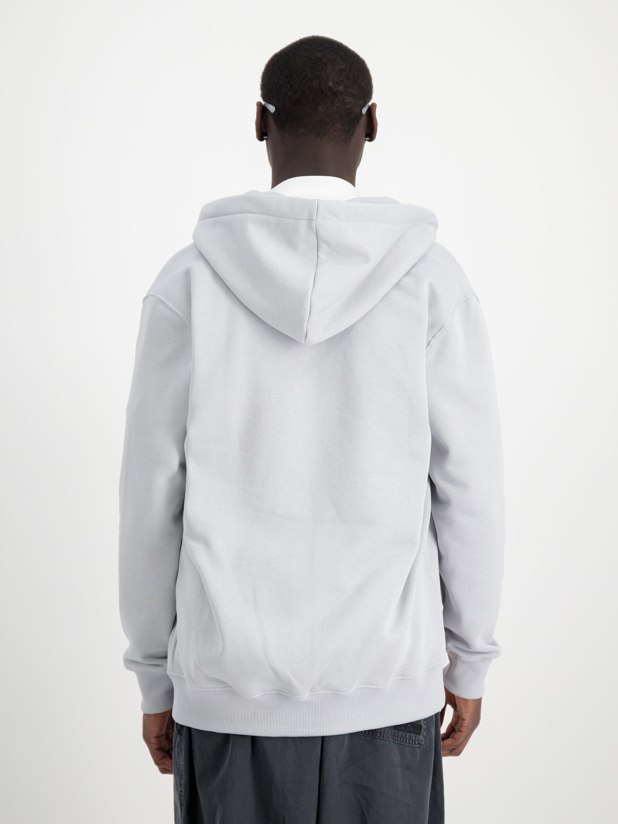 Basic Big Logo PP Zip Hoodie pastel grey 178325PP_666_00008_182620