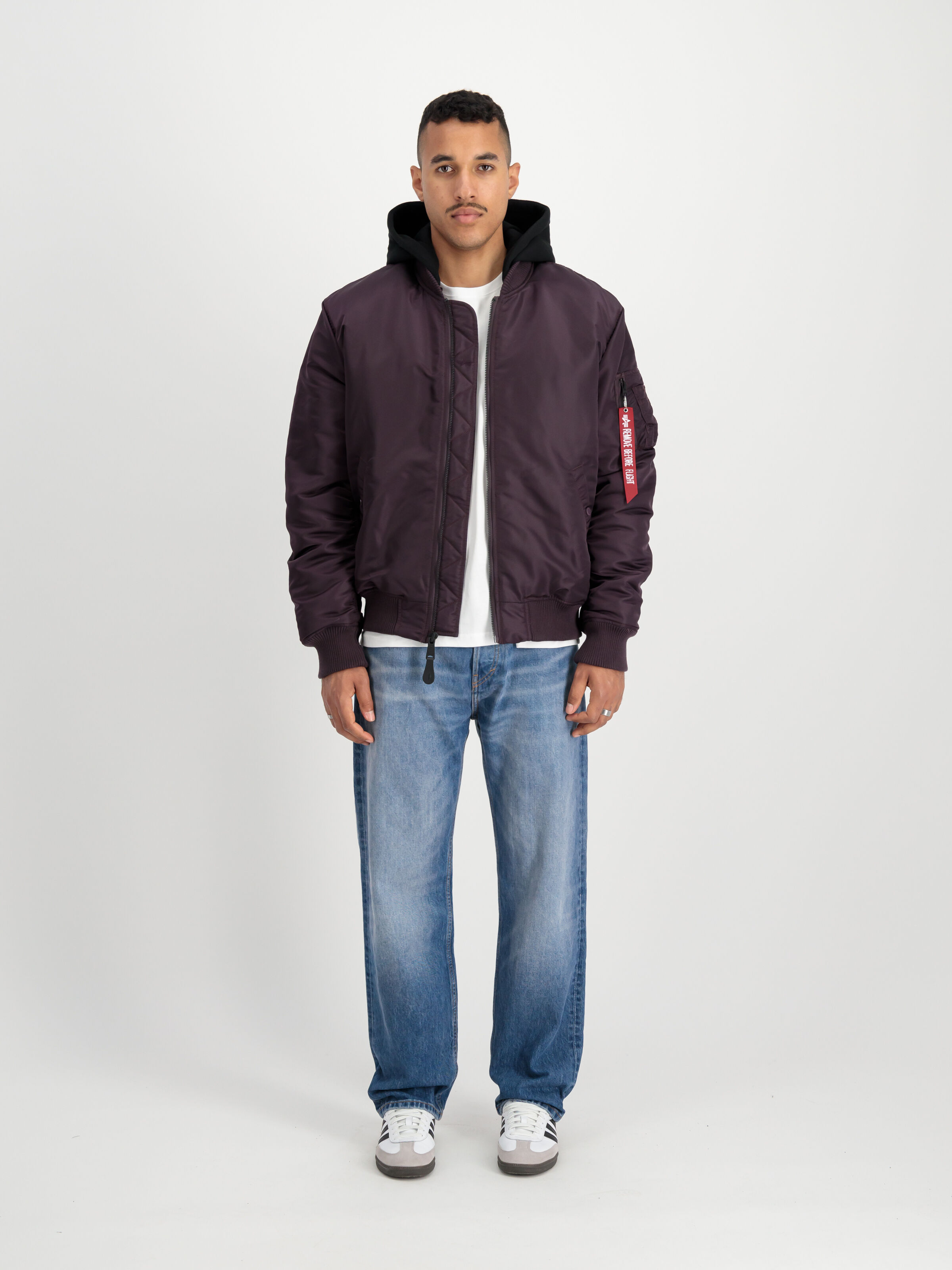 MA-1 Zip Hood Back Embroidery Bomber Jacket Plum 138105_719_2_model_00001_97891