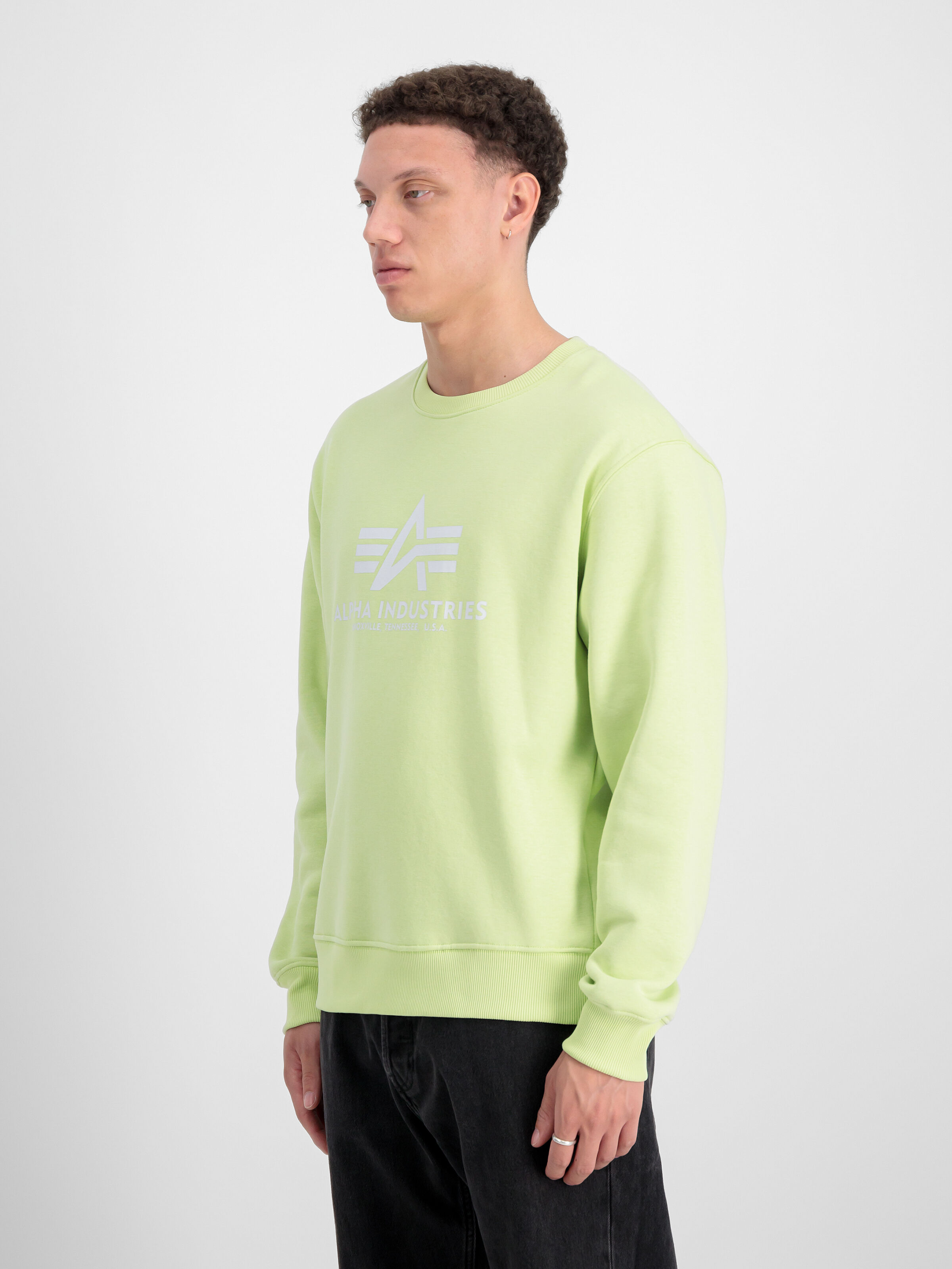 Basic Big Logo Sweatshirt Arctic Lime 178302_722_2_model_00003_97564