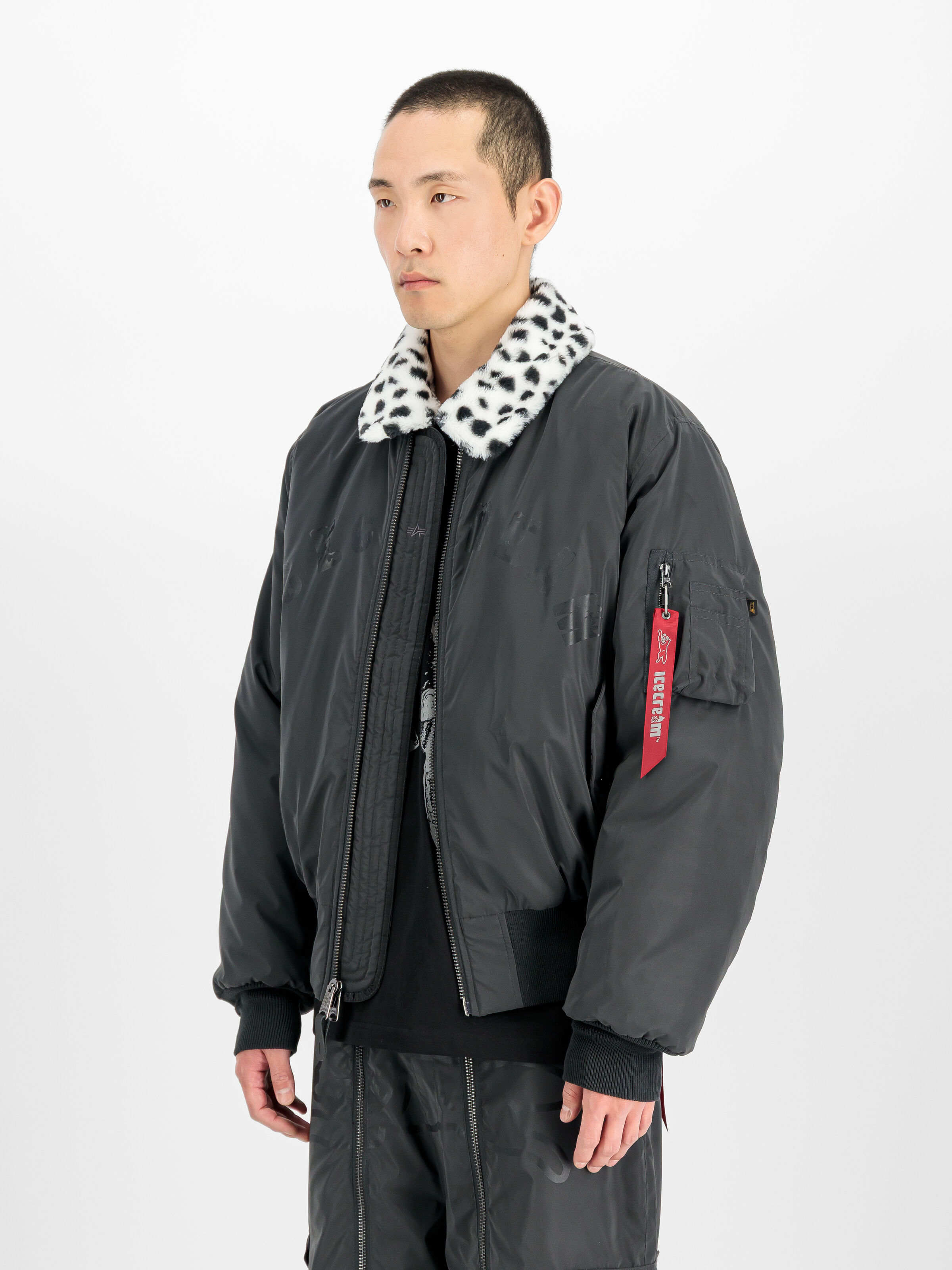 ALPHA x ICE CREAM B-15 Bomber Jacket black 268170_03_2_model_00002_244761