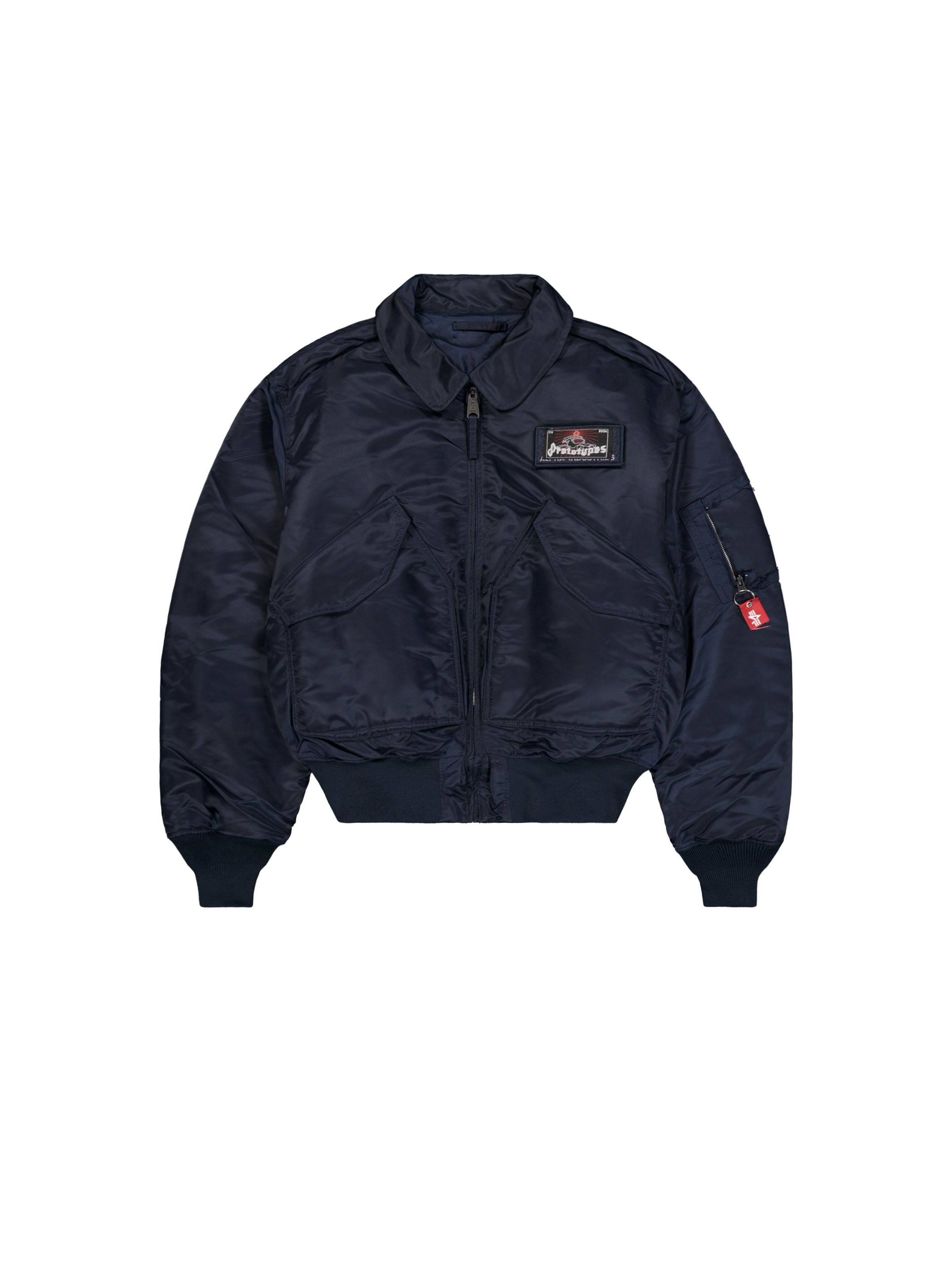 ALPHA x PROTOTYPES CWU-45 Outline Bomber Jacket navy 258164_02_1_flatlay_00001_223955.png