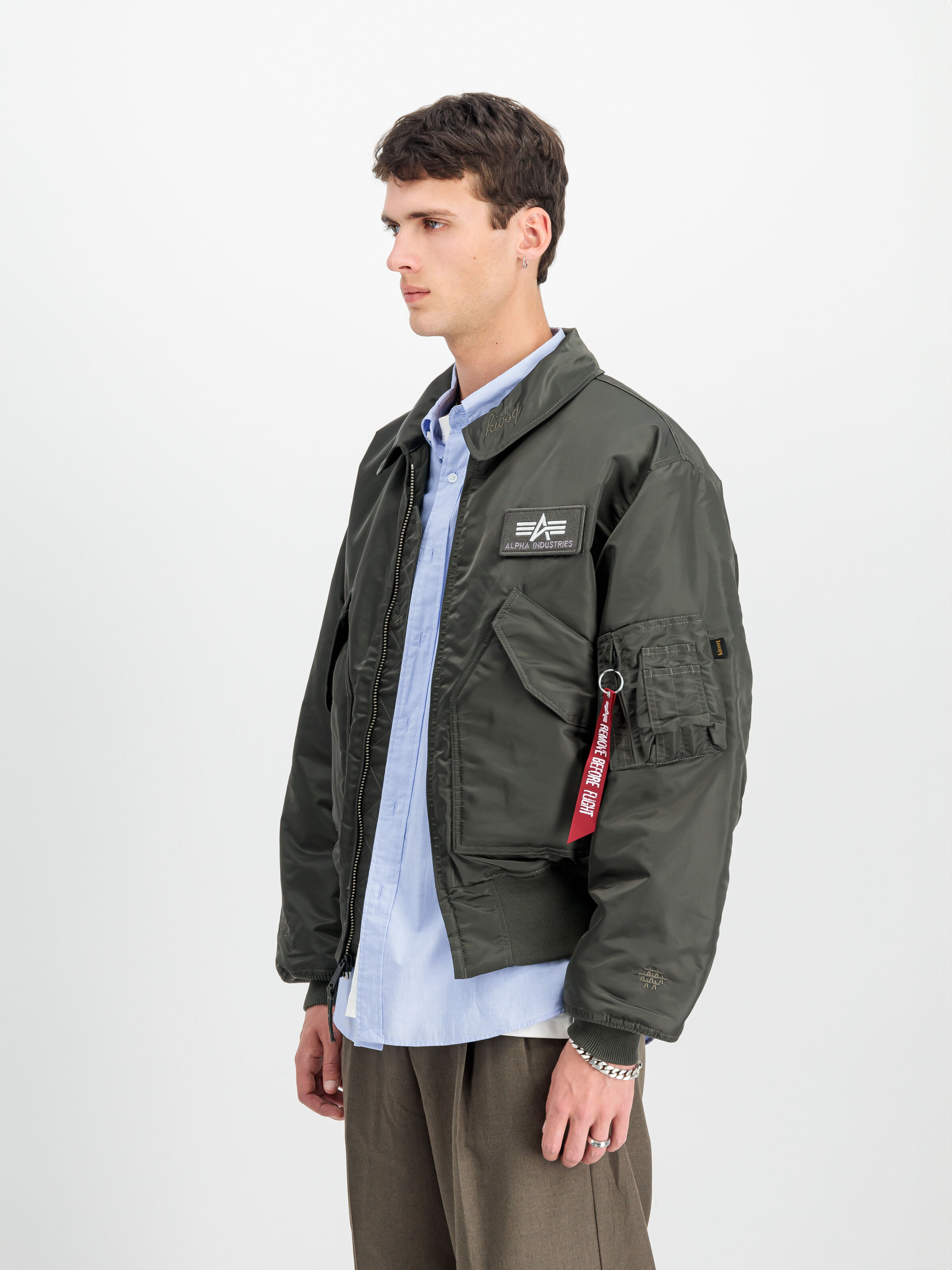 ALPHA X KIOSQ CWU45 Bomber Jacket rep.grey 148166_04_2_model_00003_117310