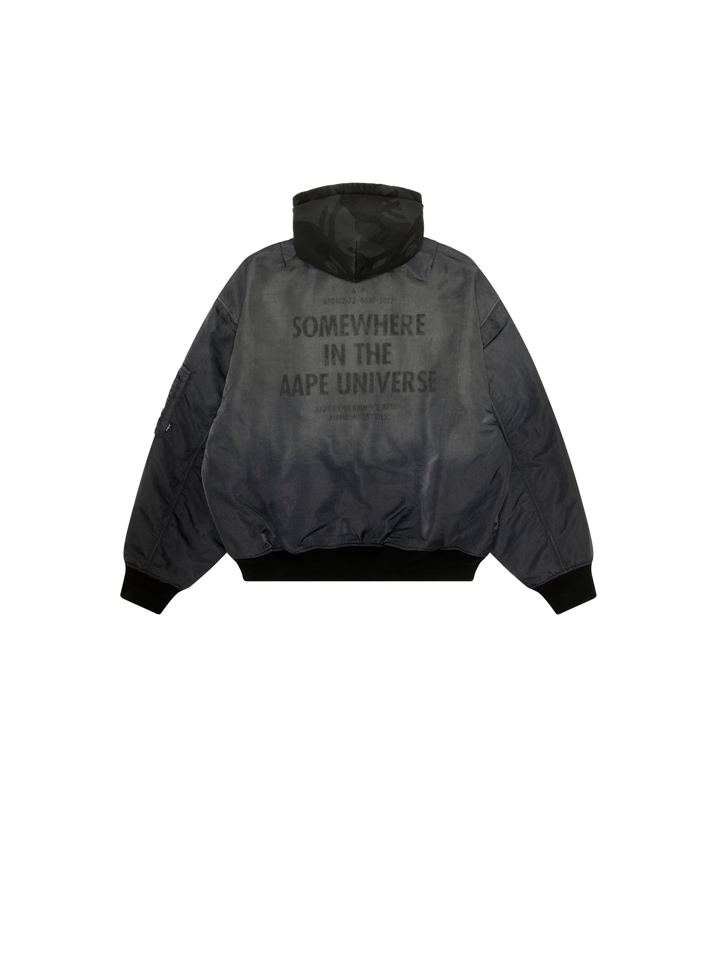 ALPHA X AAPE REVERSIBLE PADDED MA-1 QUILTED black 148171_03_1_flatlay_00002_150782