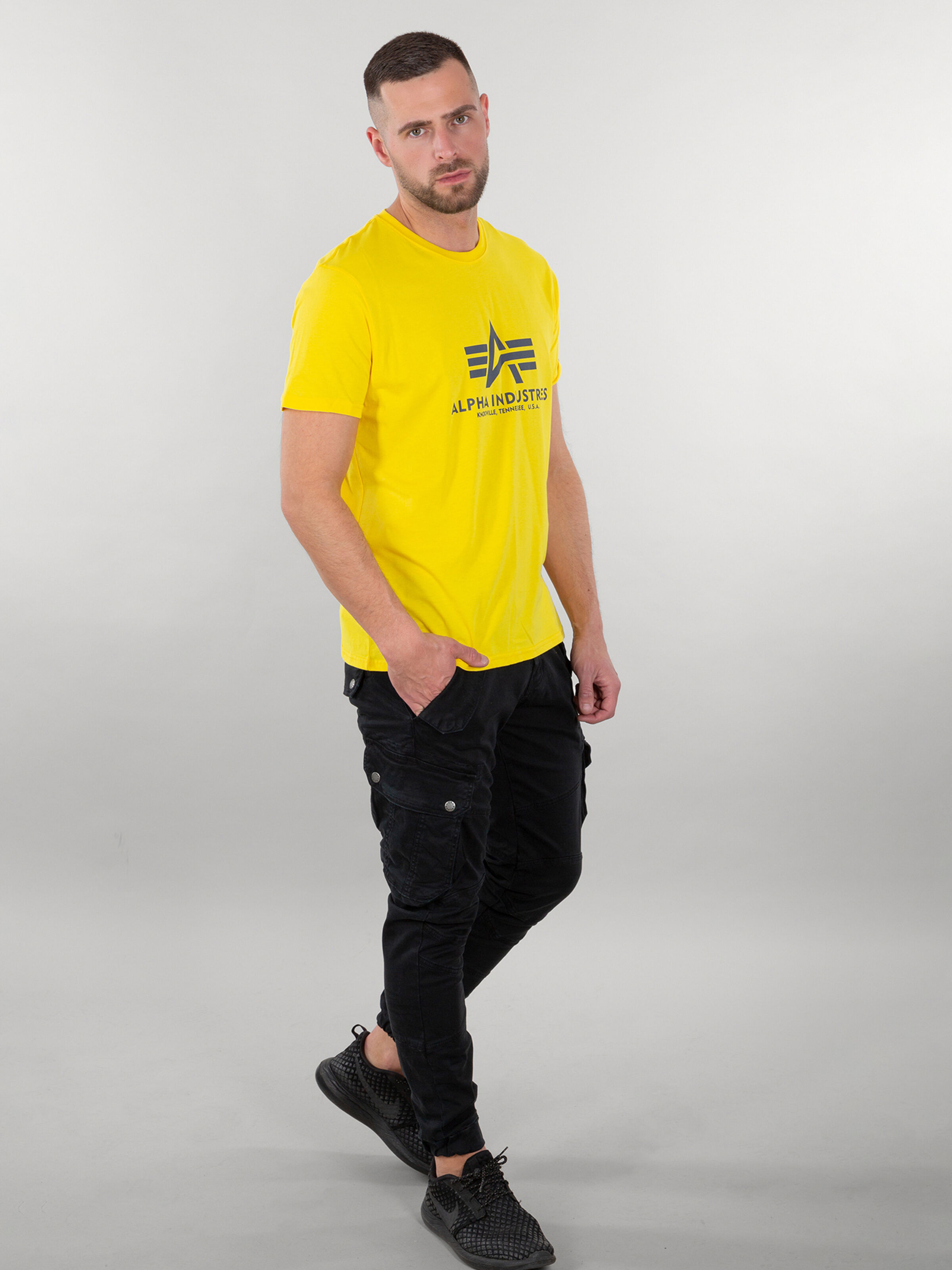 Basic Big Logo T-Shirt empire yellow 100501_465_alpha_industries_basic_t_shirt_003_182166