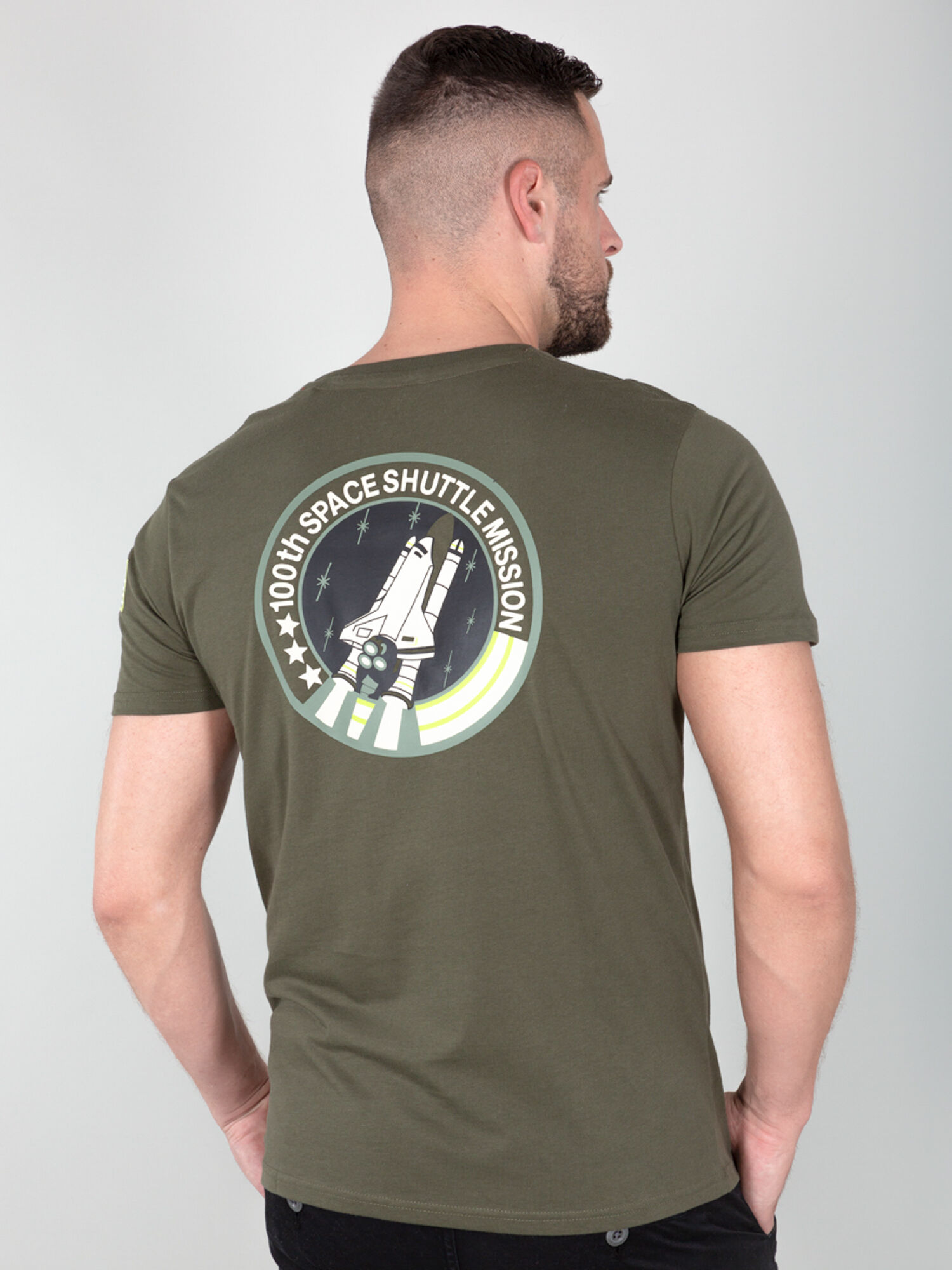 Space Shuttle T-Shirt dark green 176507_257_alpha_industries_space_shuttle_t_0004_182801